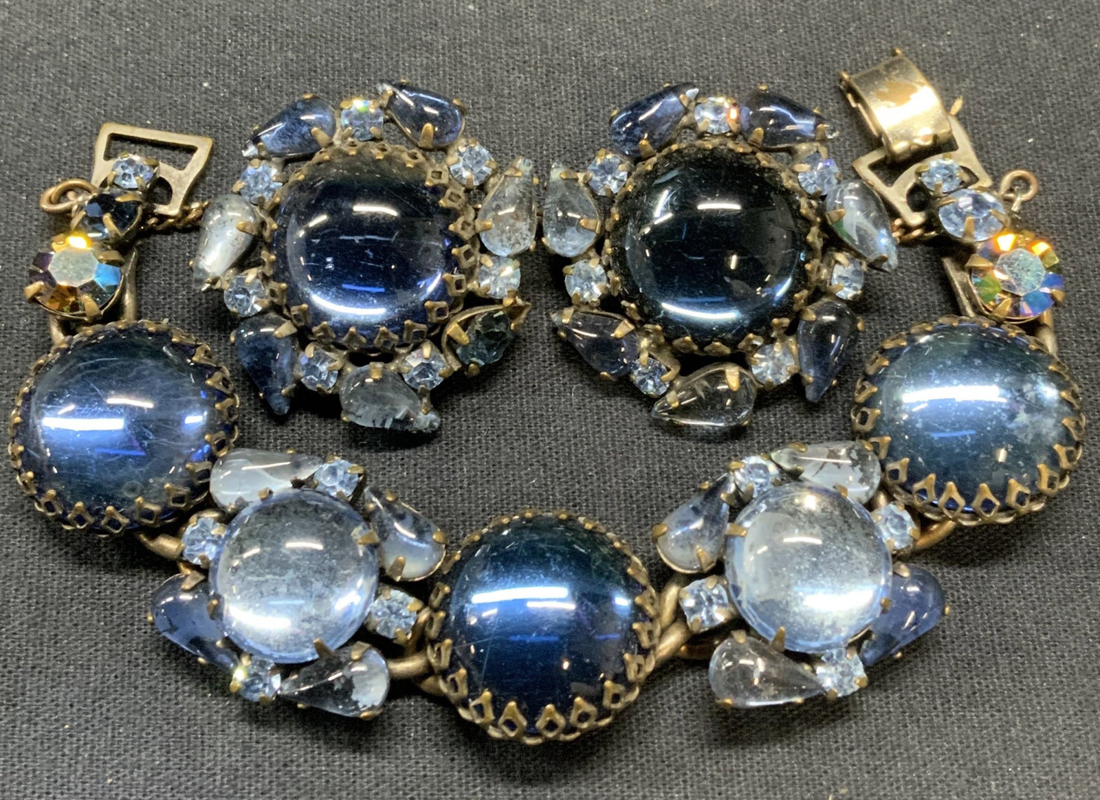 2 WEISS Blue Crystal Bracelet & Earrings Set (1 of 8)