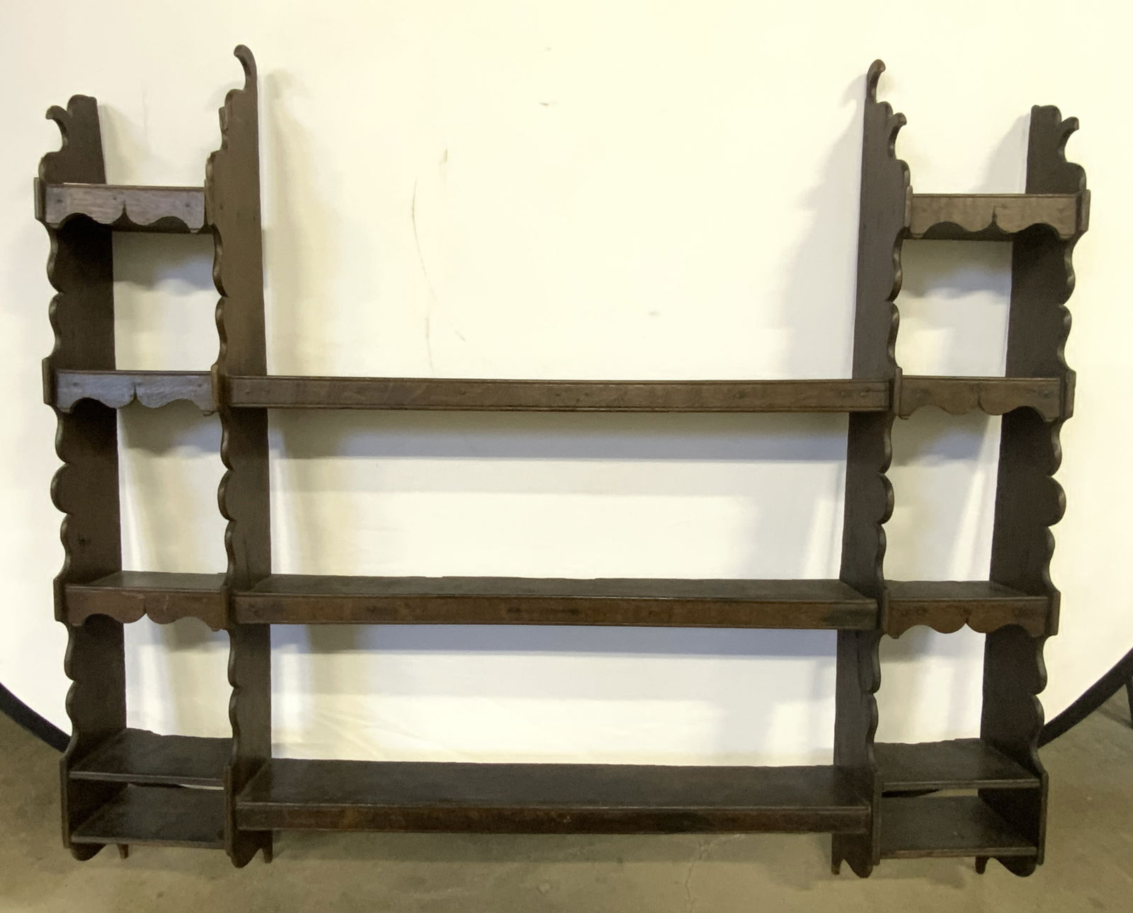 Antique Brown Oak Wall Shelf 3ft10in (1 of 11)