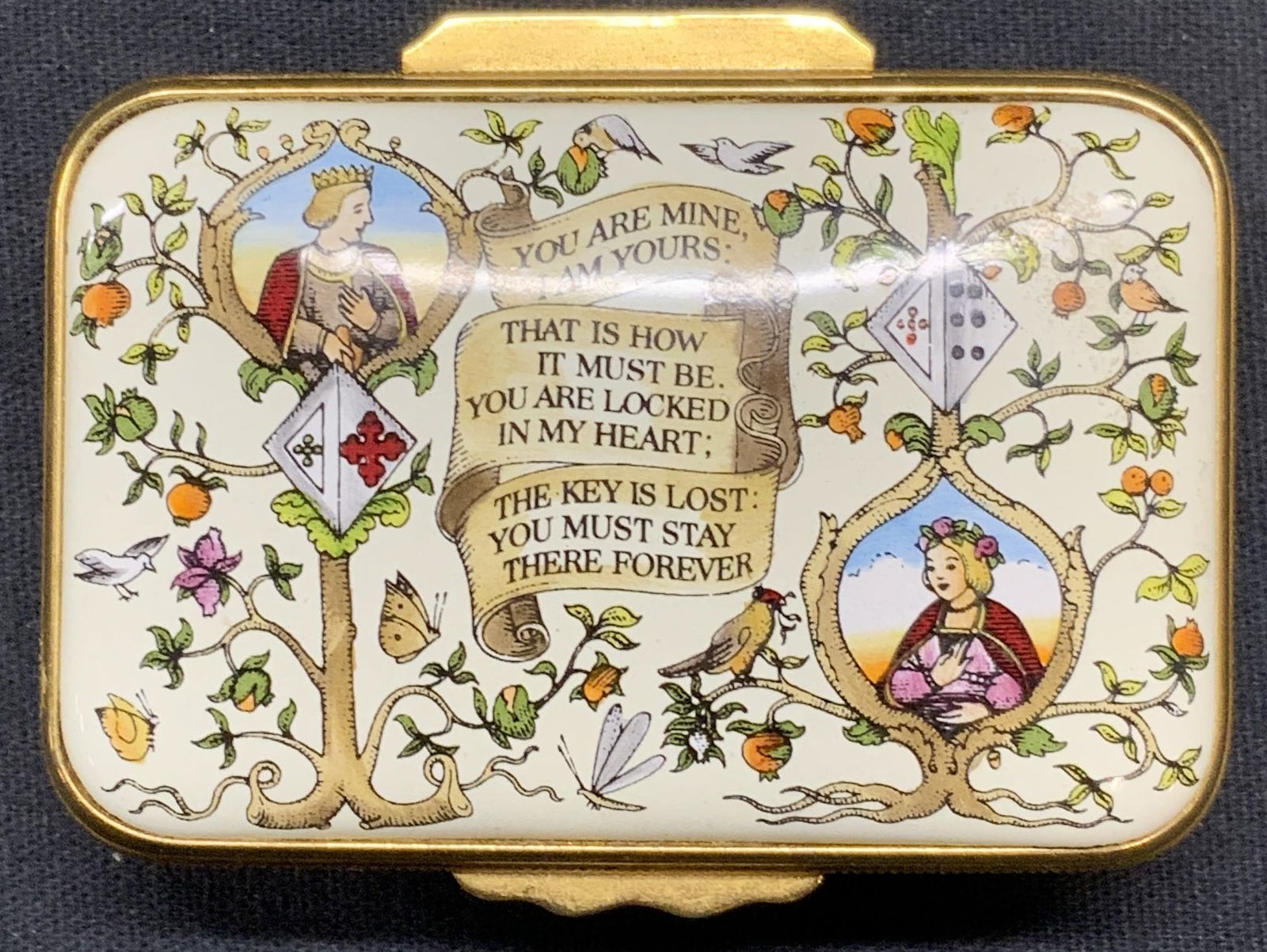Halcyon Days Enameled Love Poem Trinket Box England (1 of 7)