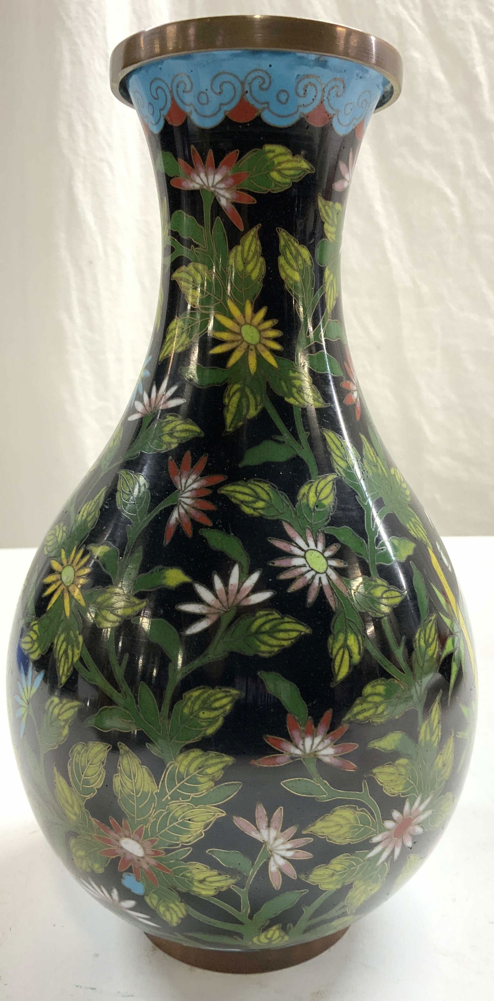 Vintage Asian Enameled Chinoiserie Cloisonne Vase (1 of 6)
