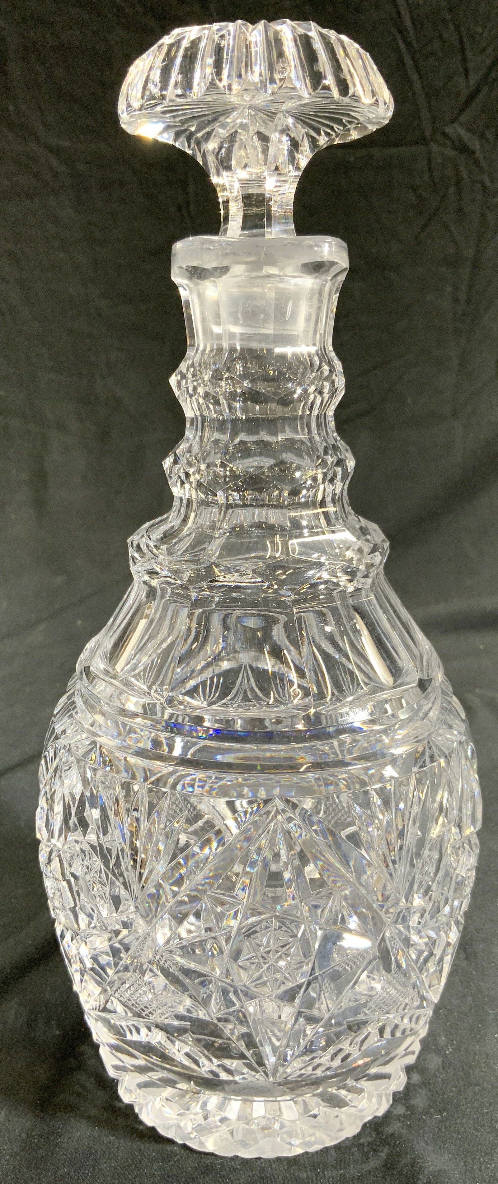 Cut Crystal Decanter Vessel W Stopper (1 of 6)