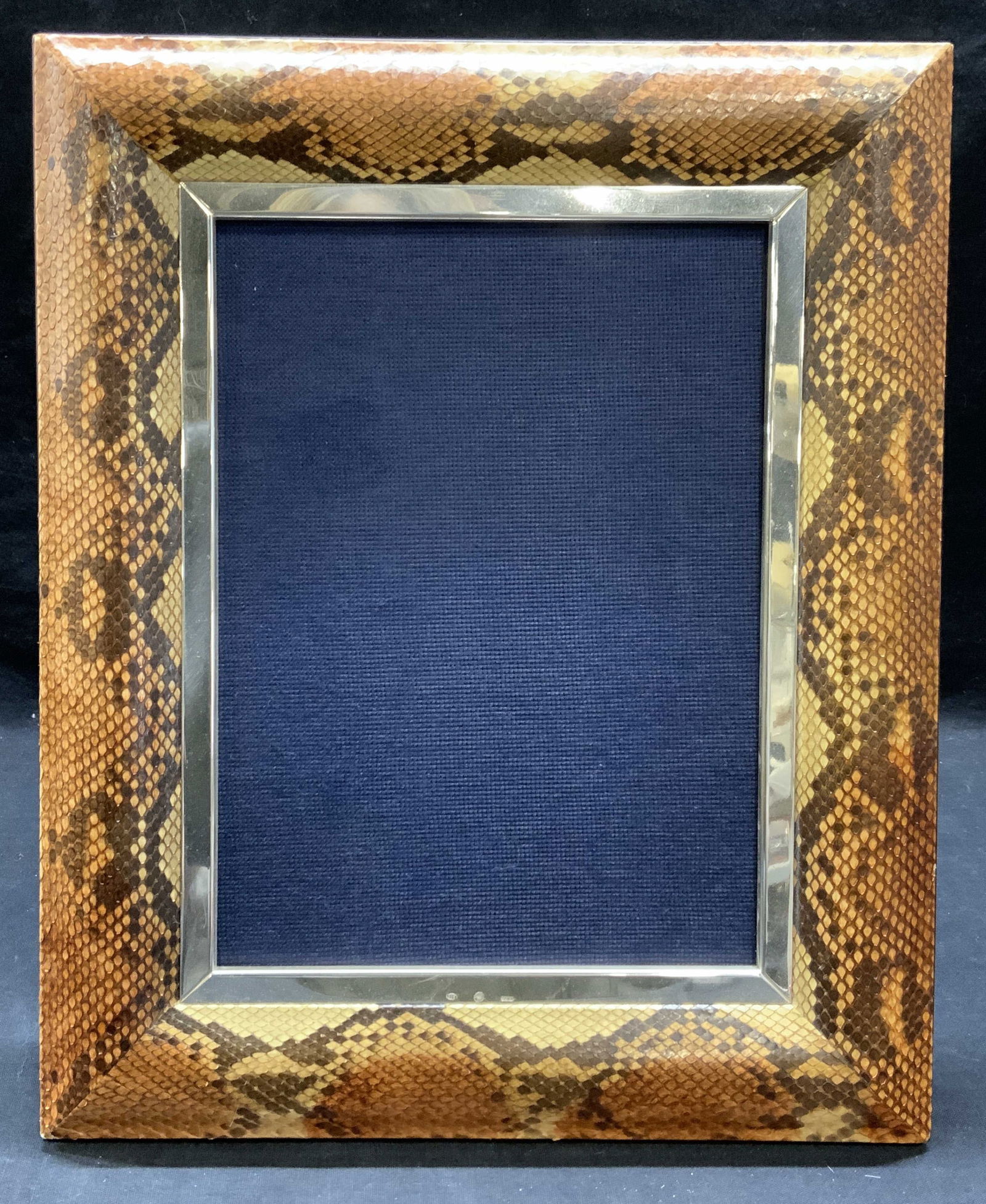 Sergio Martini Sterling Silver & Snake Skin Frame Italy (1 of 8)