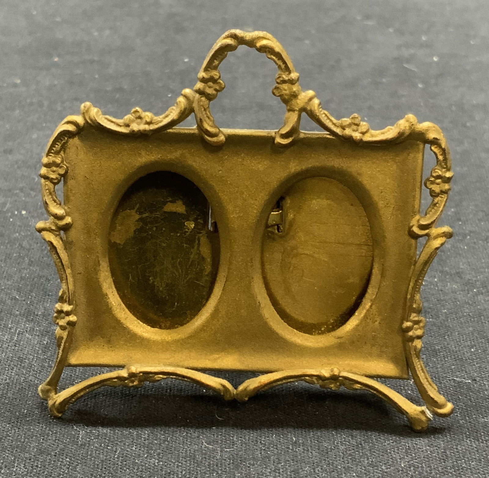 Antique Gilt Brass Double Picture Frame (1 of 6)