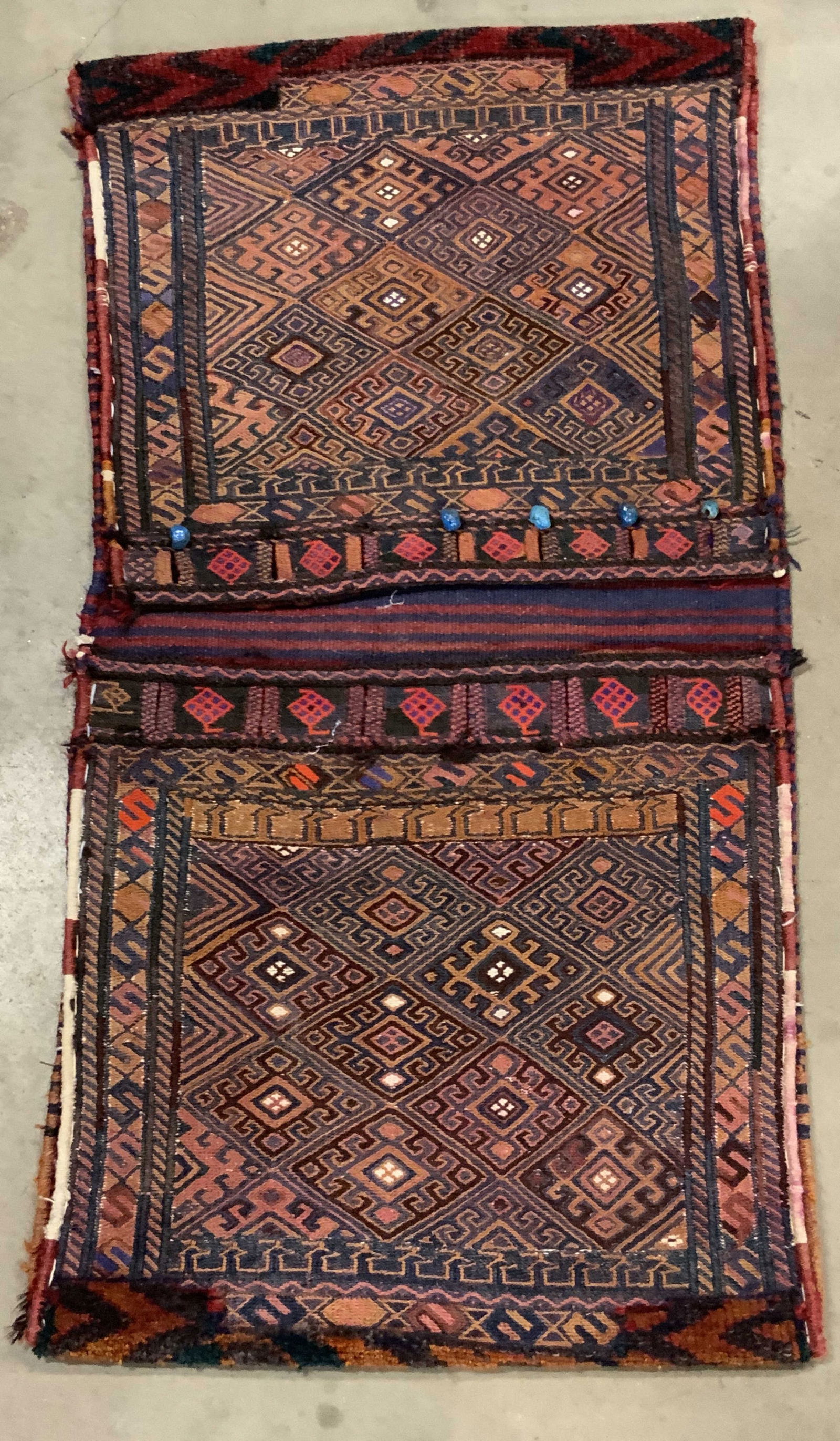 Vintage Handmade Saddle W/ Ceramic Beading 43 in (1 of 10)