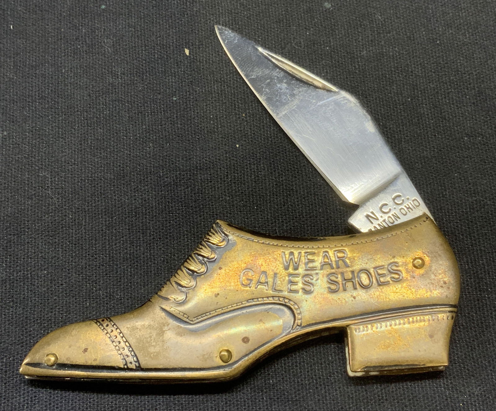 Vintage NCC Gales Shoes Brass Pocket Knife Advert (1 of 6)