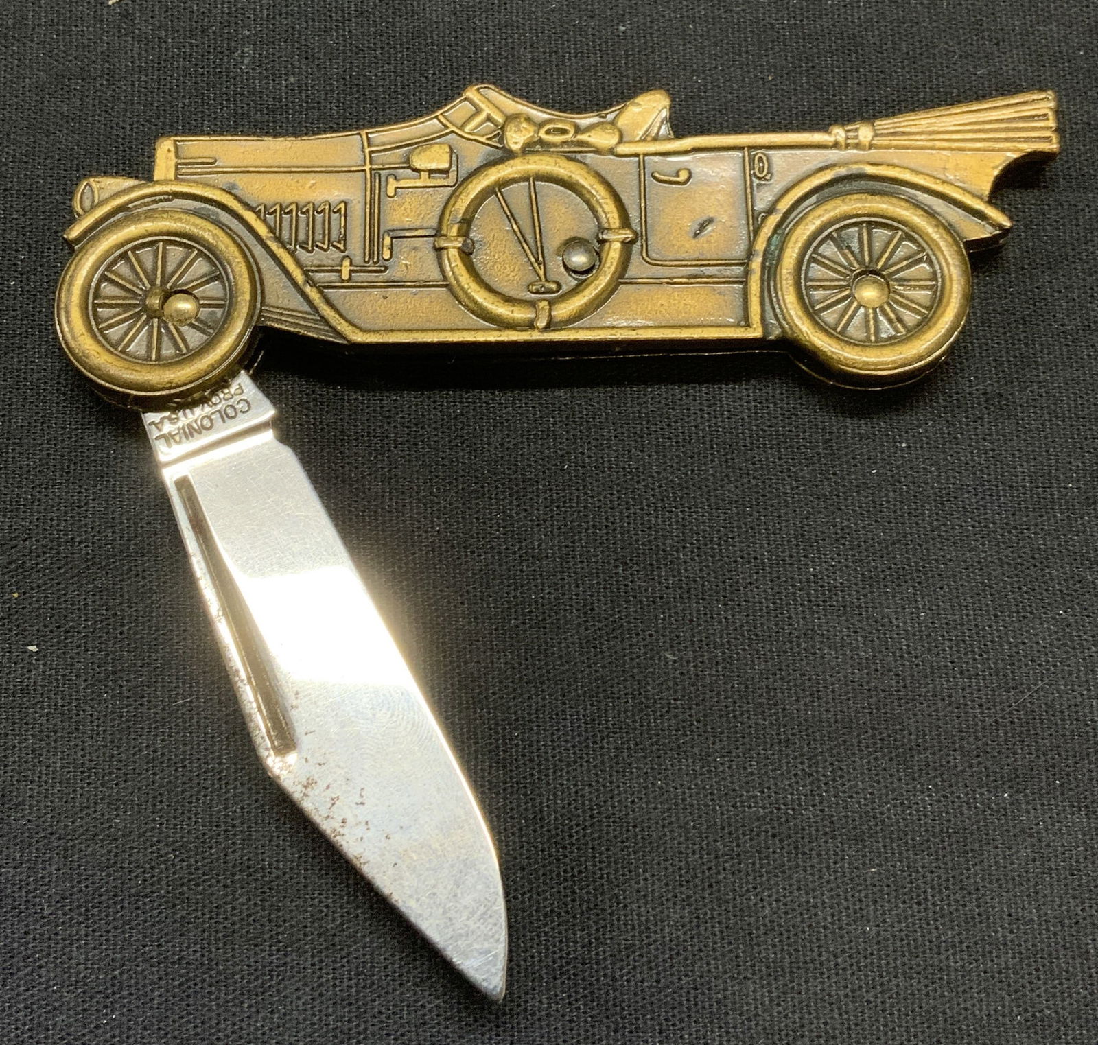 Vintage Colonial  Brass Automobile Pocket Knife (1 of 6)
