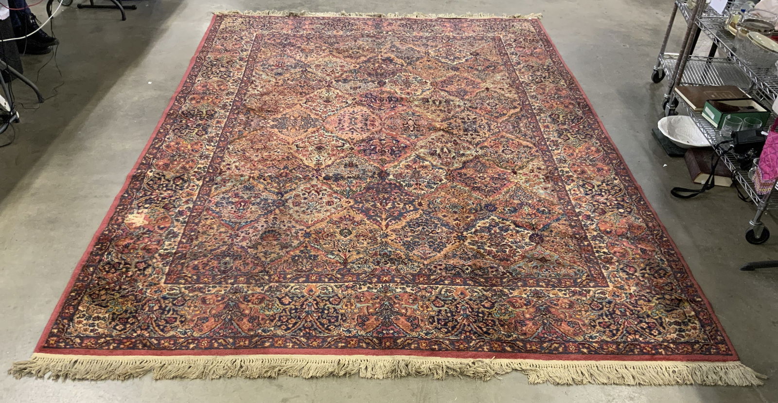 KARASTAN KIRMAN Vntg Rm Sz Wool Rug 12.5ft (1 of 9)