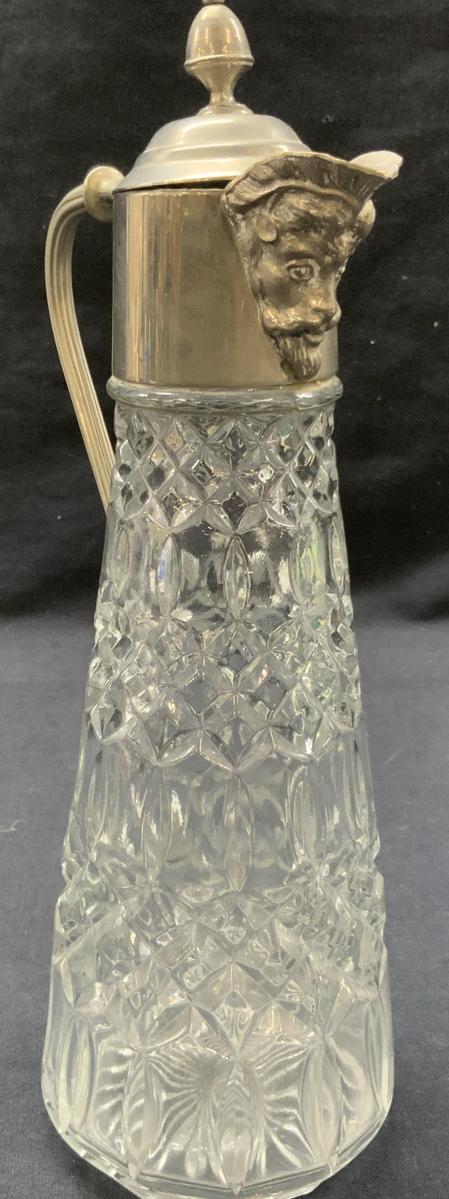 Vtg Falstaff Silver Plate & Glass Carlet Decanter (1 of 8)