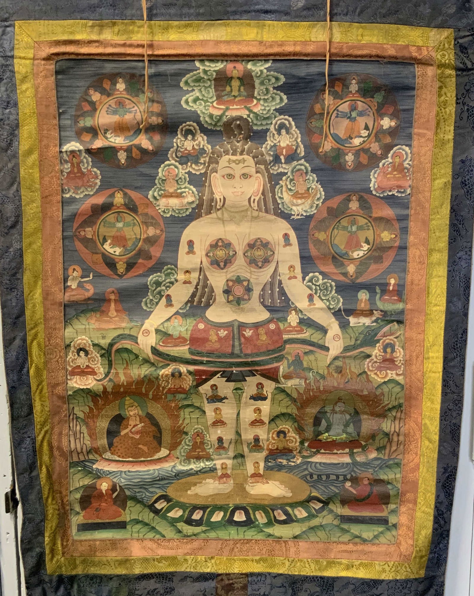 Hand Painted Tibetan Deity Thangka 4ft x 2ft (1 of 17)