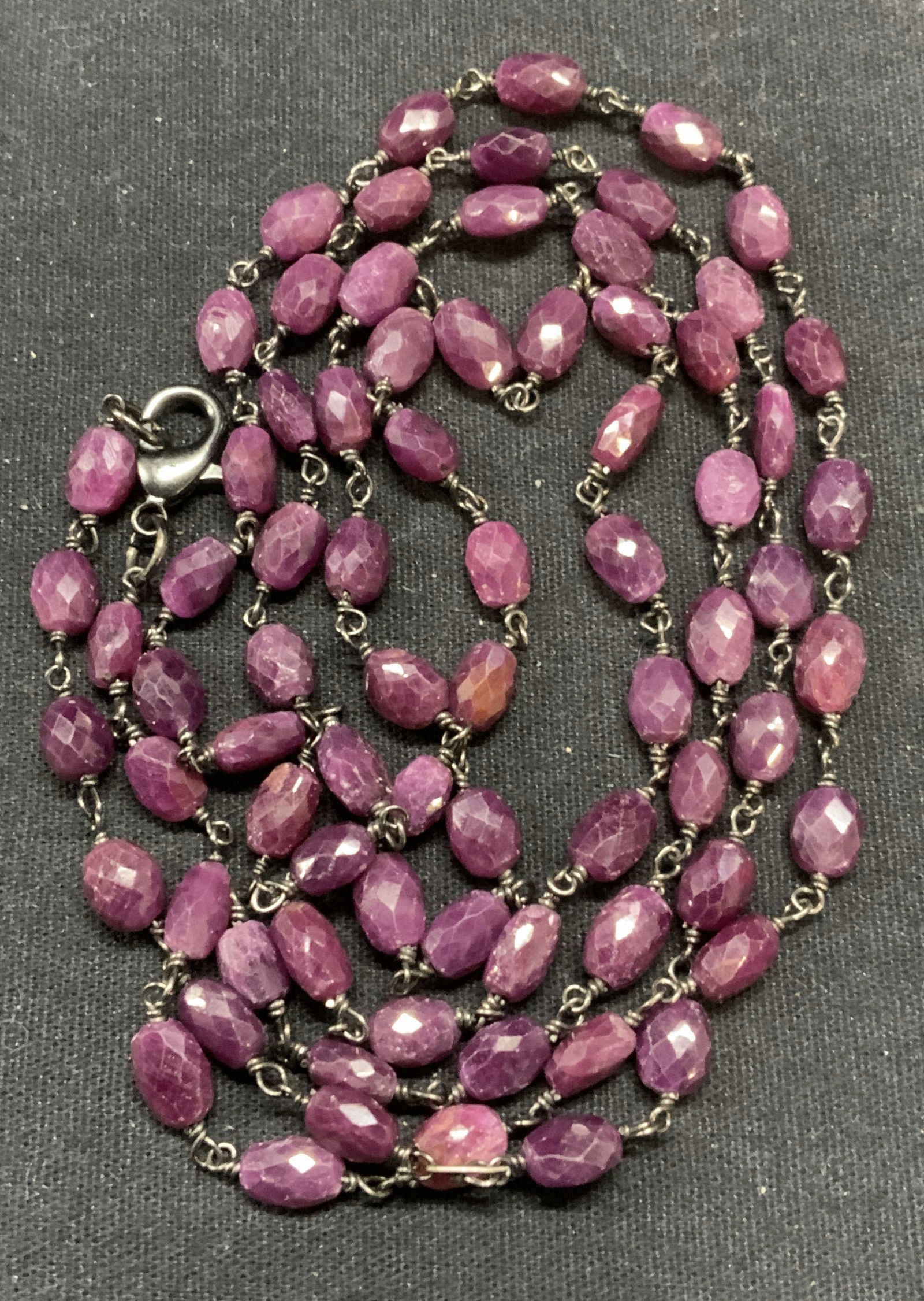 Faceted Ruby Beaded Necklace, 193 Carats (1 of 7)