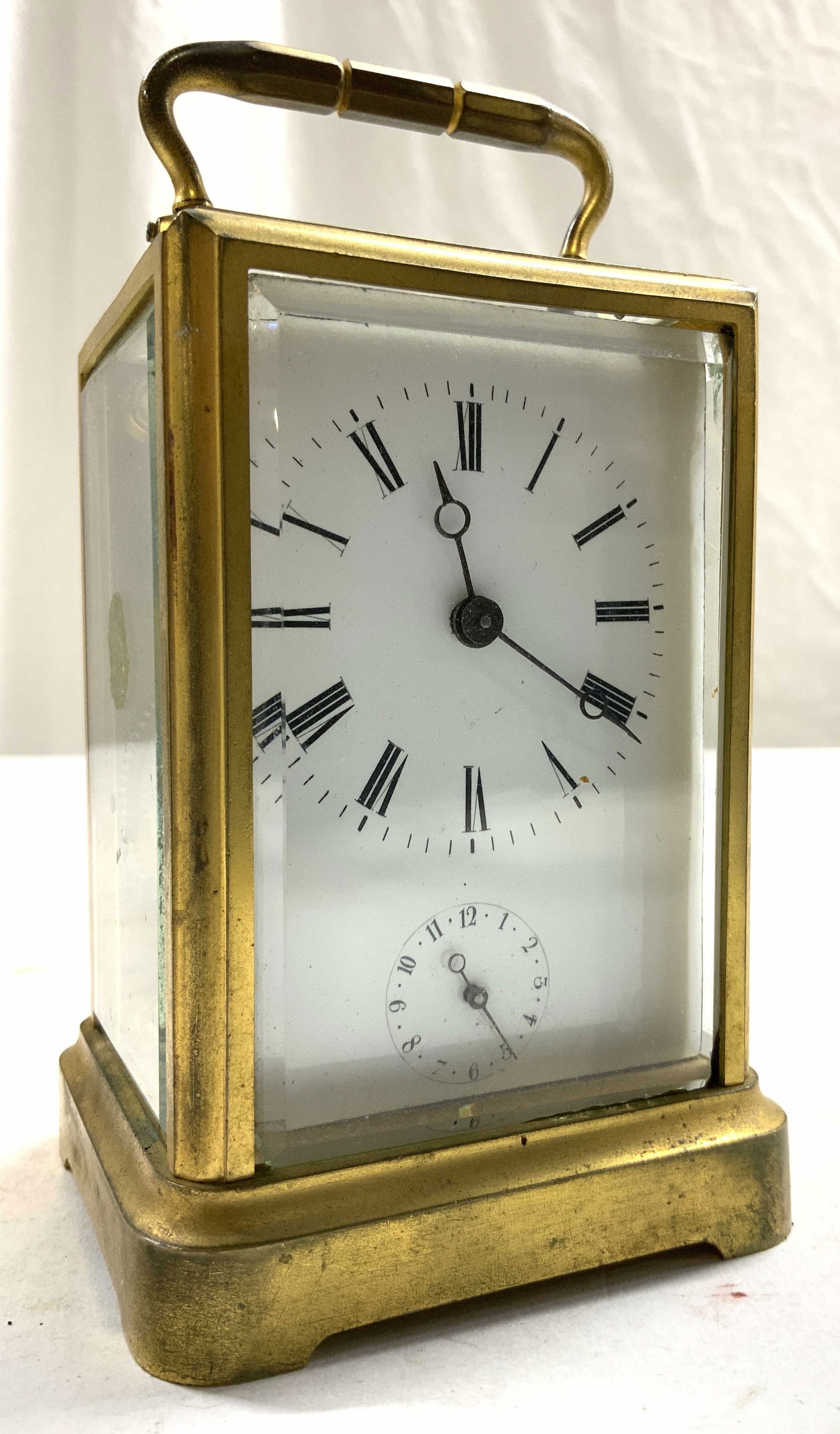 BREVETE PARIS Brass & Glass Carriage Clock (1 of 10)