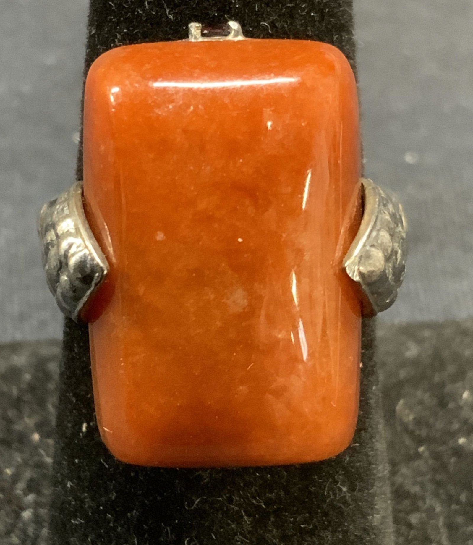 Joy China Sterling Silver Red Gemstone Ring (1 of 6)