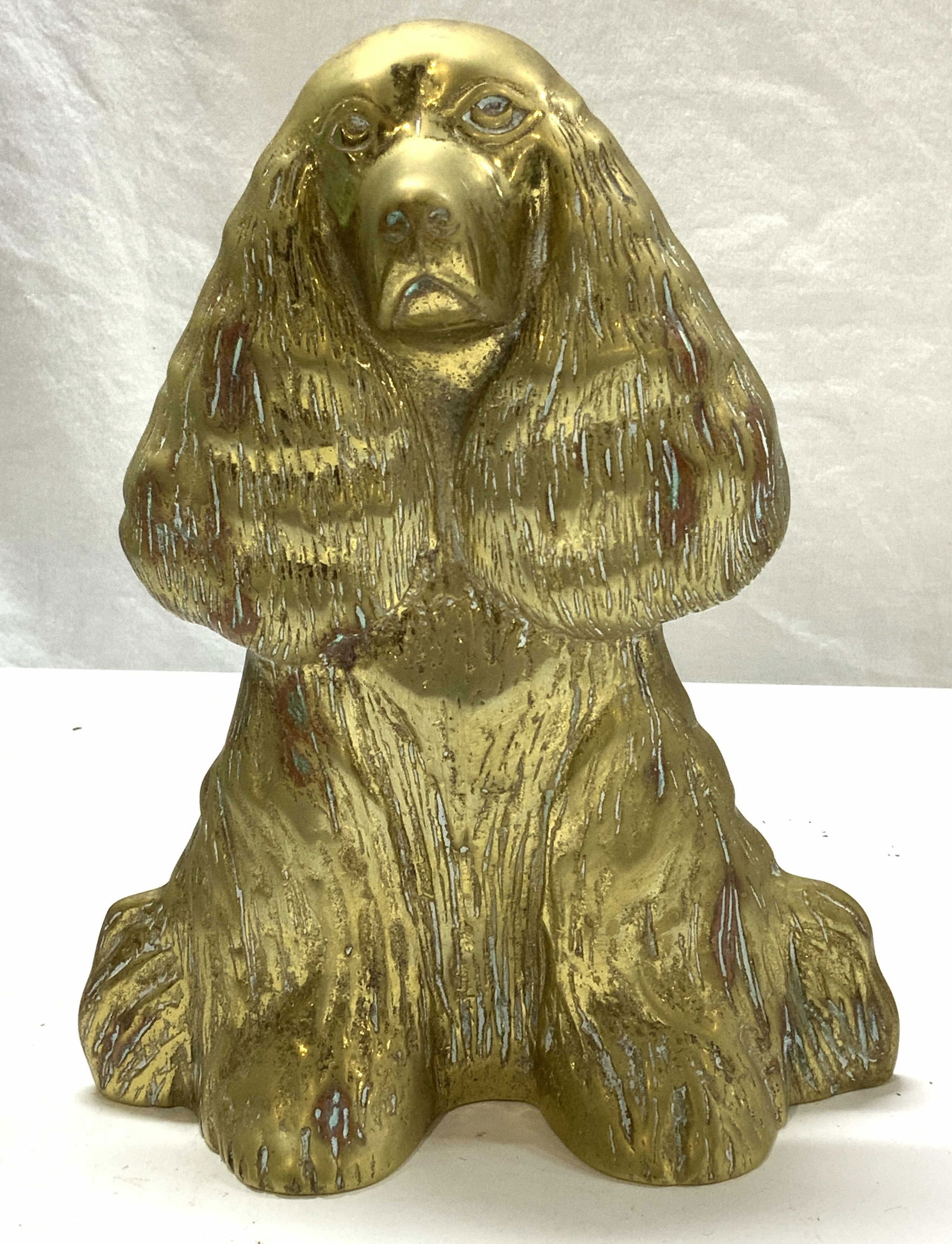 Dream Boy Brass Spaniel Dog Door Stopper, 1949 USA (1 of 6)