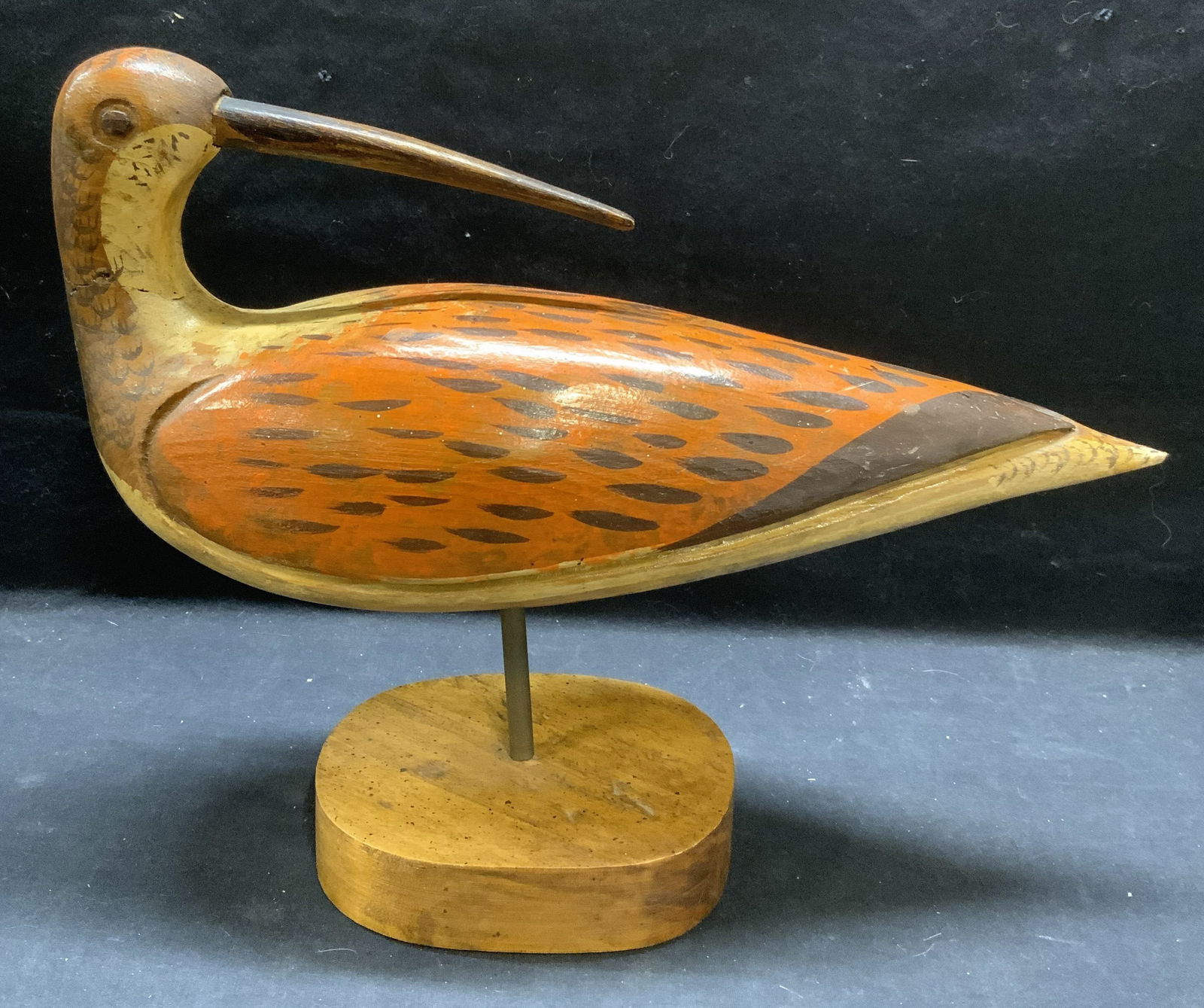 Hand Carved Wood Folk Art Bird Figural 14.5In (1 of 7)