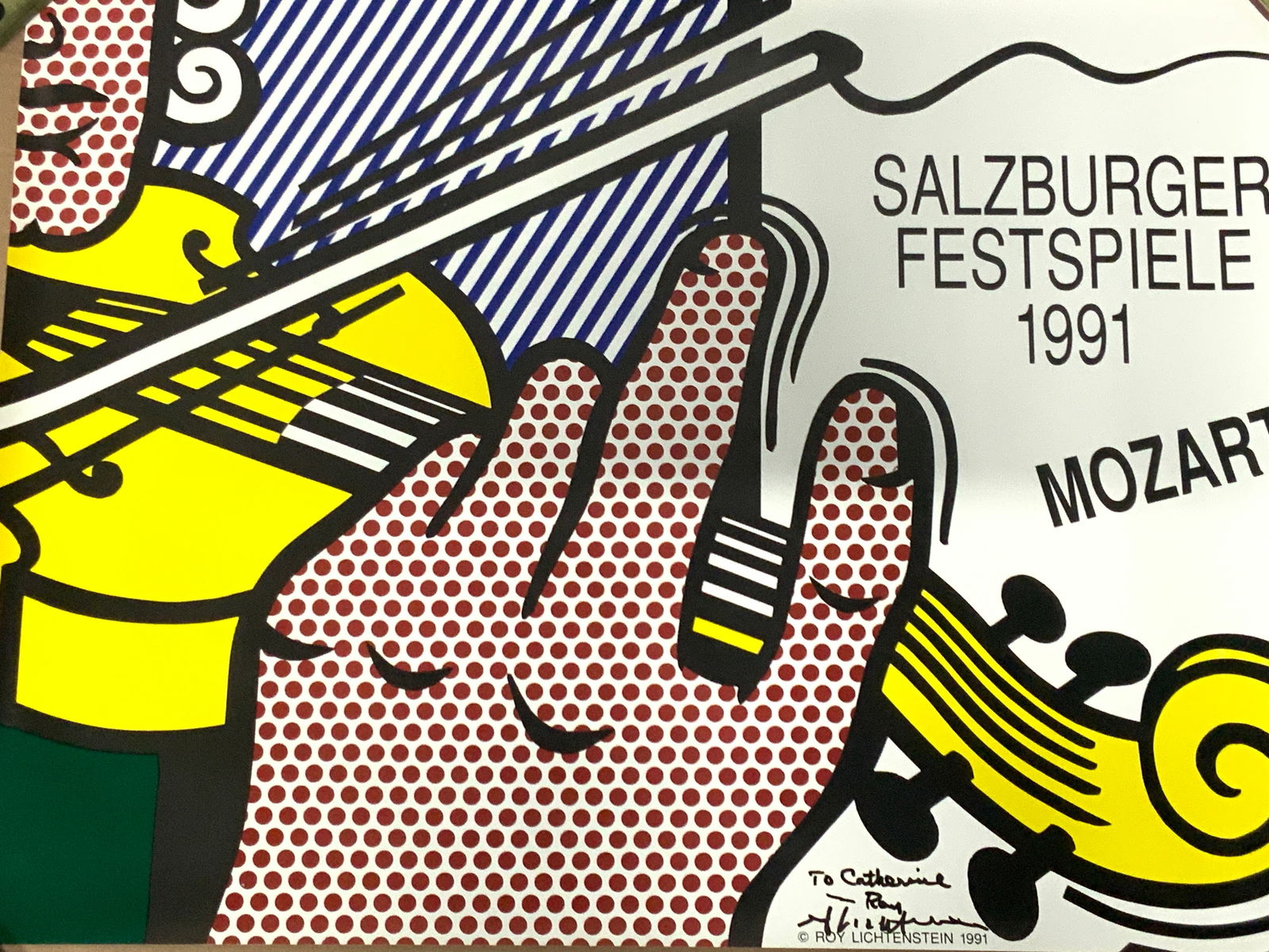 Lichtenstein Signed Salzburg Festival Litho, 1991 (1 of 8)