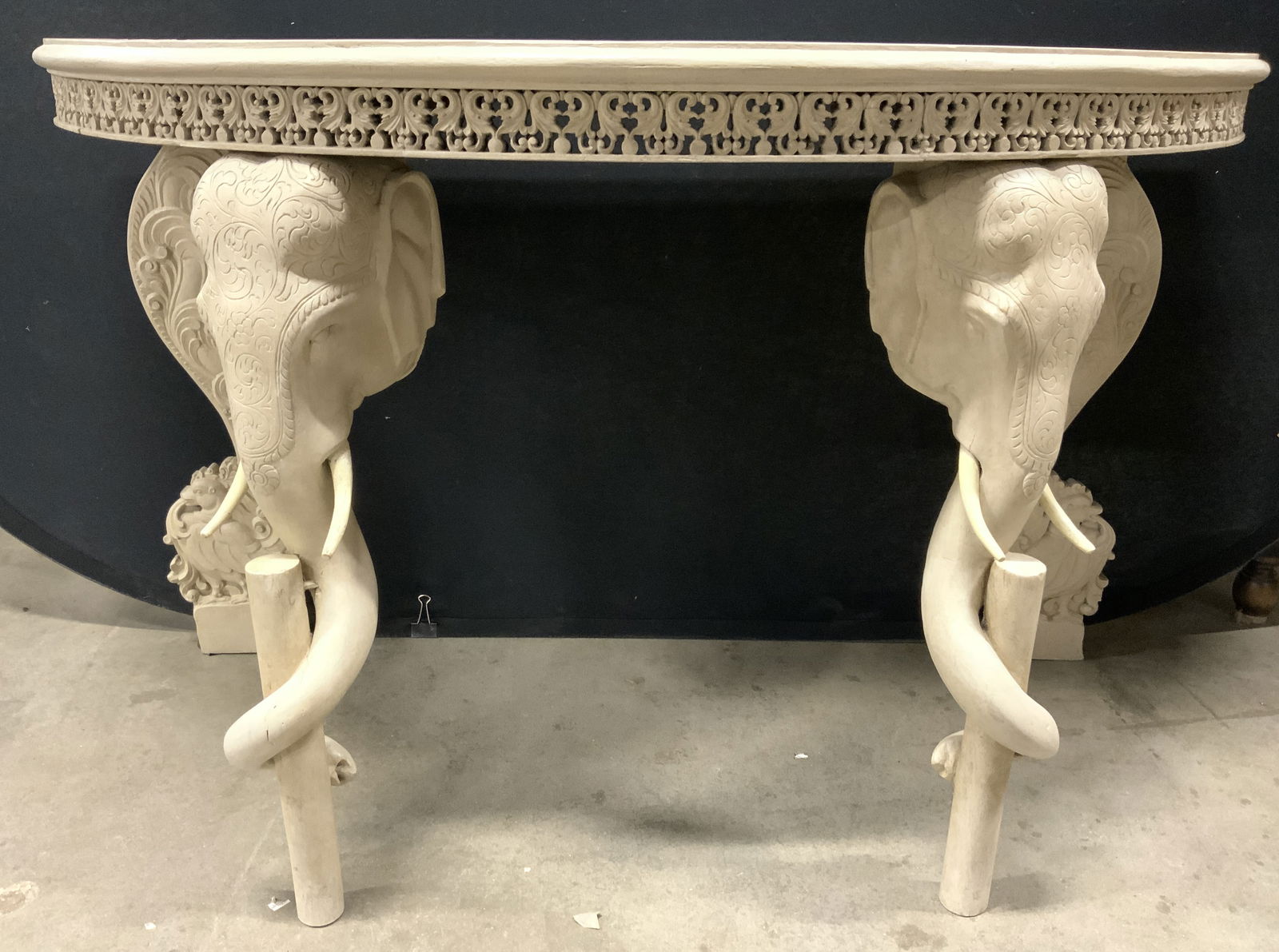 GAMPELL & STOLL Wood Elephant Leg Console Table (1 of 11)
