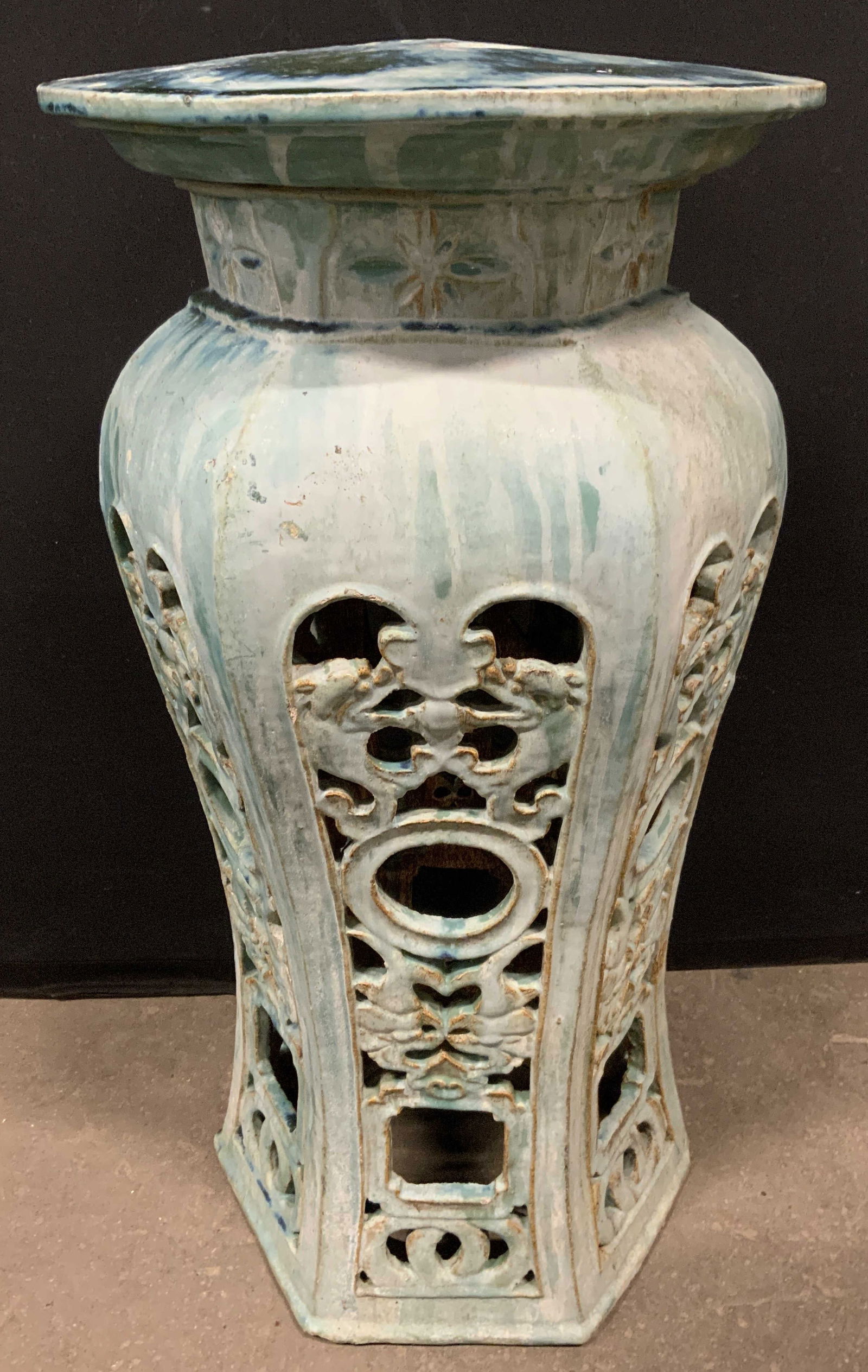 Vintage Ceramic Chinese Pedestal Stand 3ft (1 of 8)