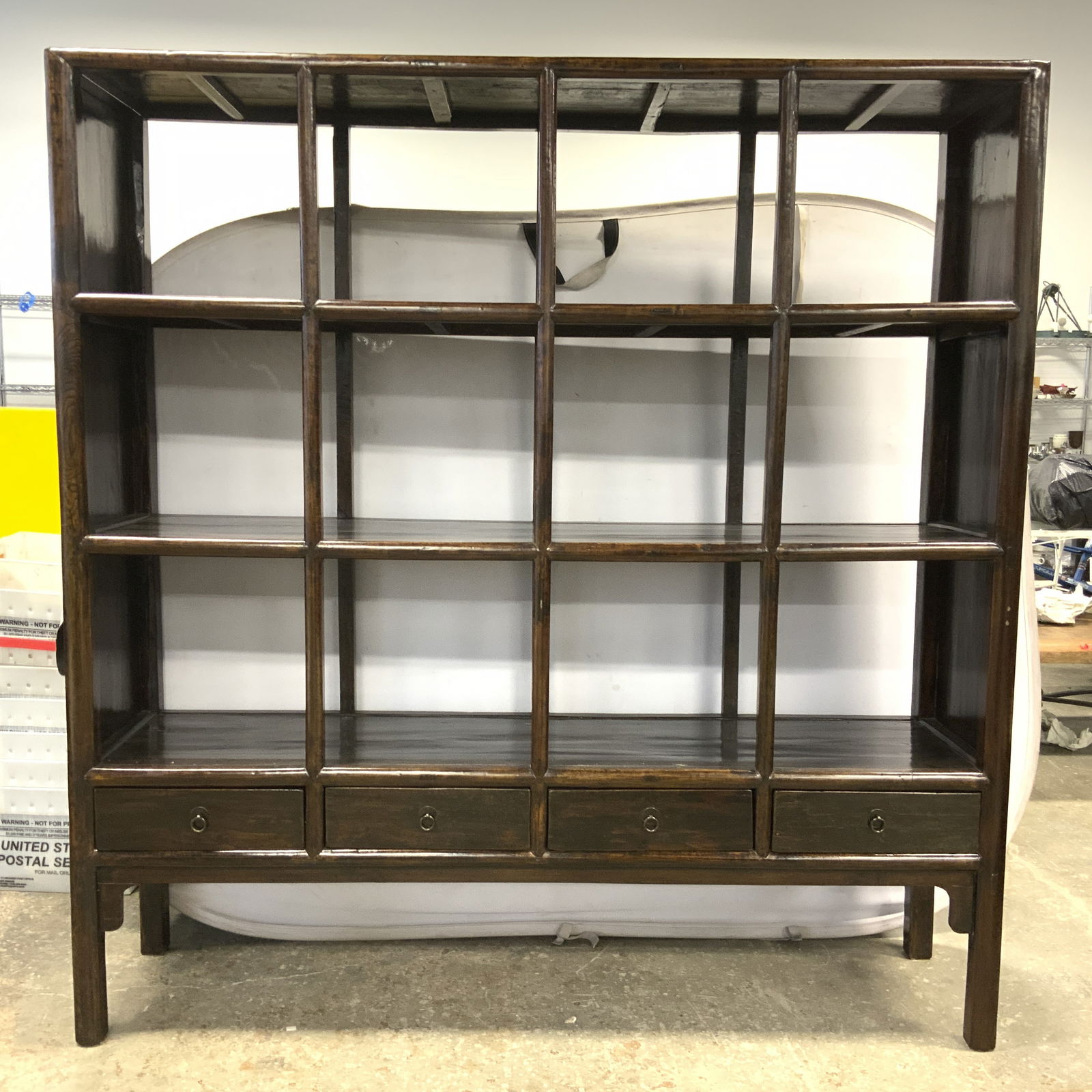 Vintage Wooden Asian Etagere W Drawers (1 of 9)