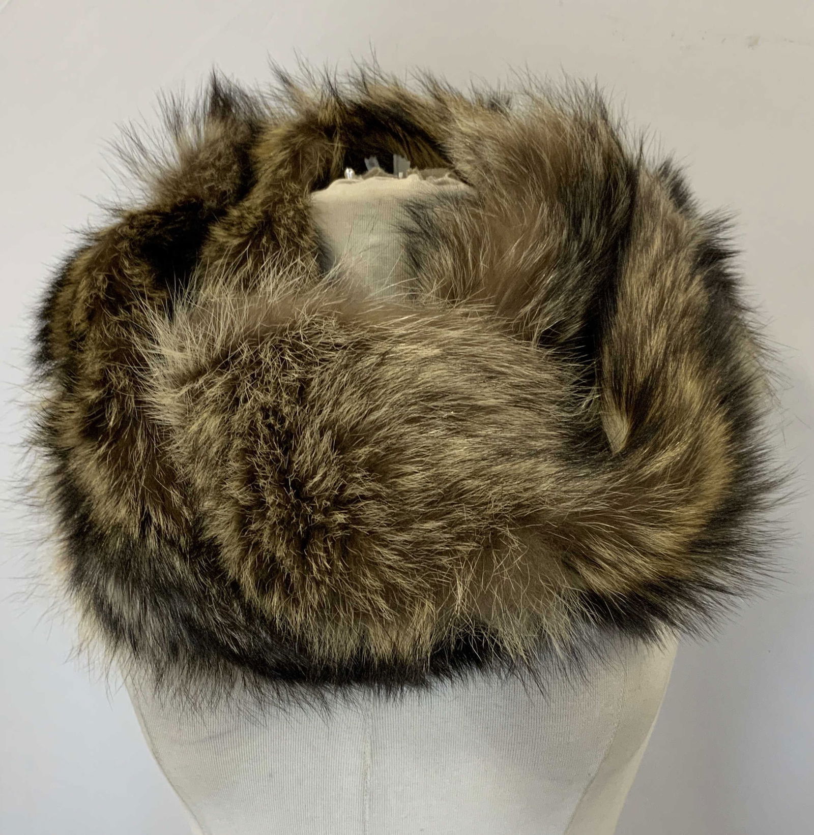 Josie NATORI Brown Natural Raccoon Fur Scarf (1 of 6)