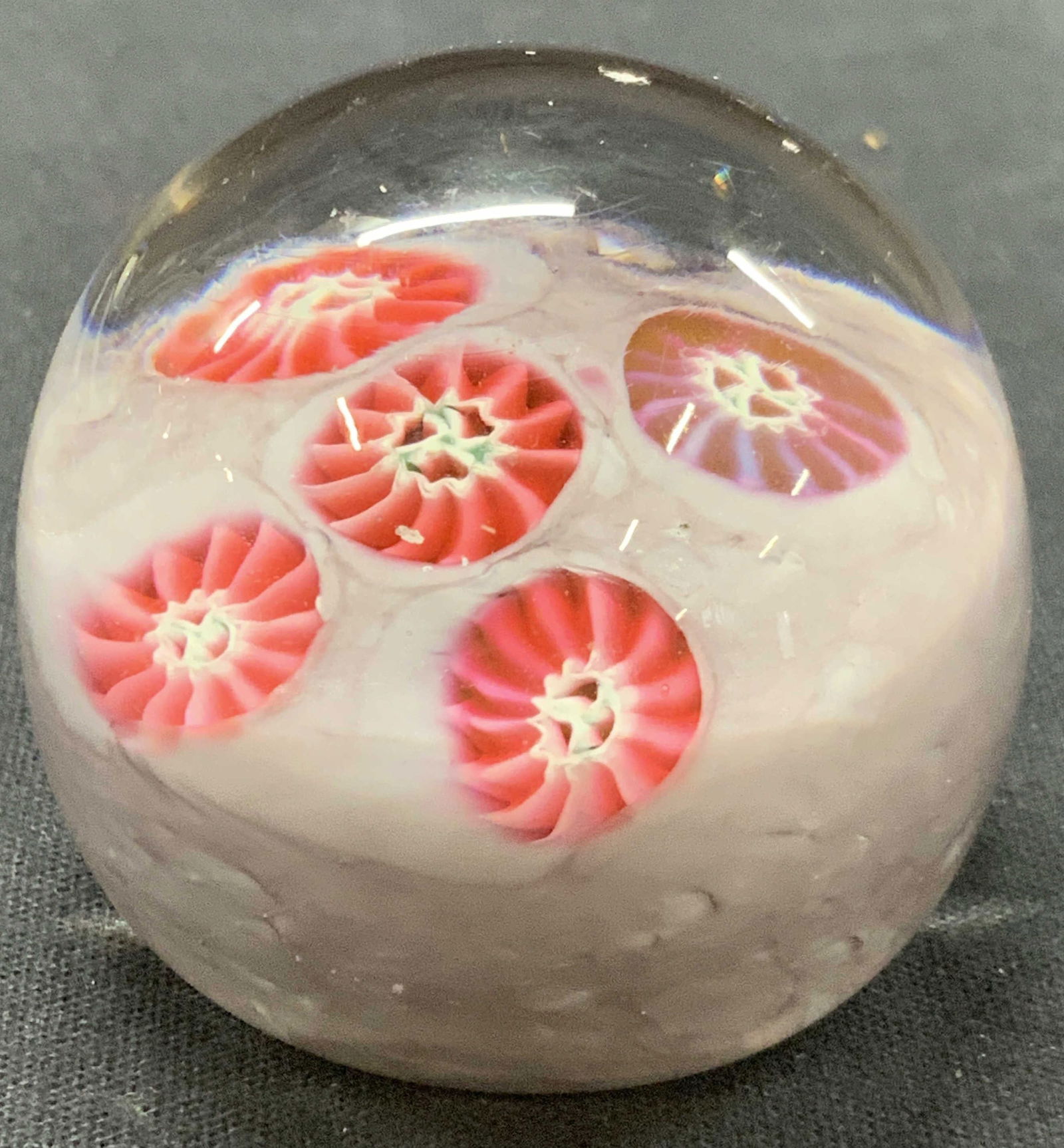 Murano Art Glass Floral Paperweight (1 of 6)