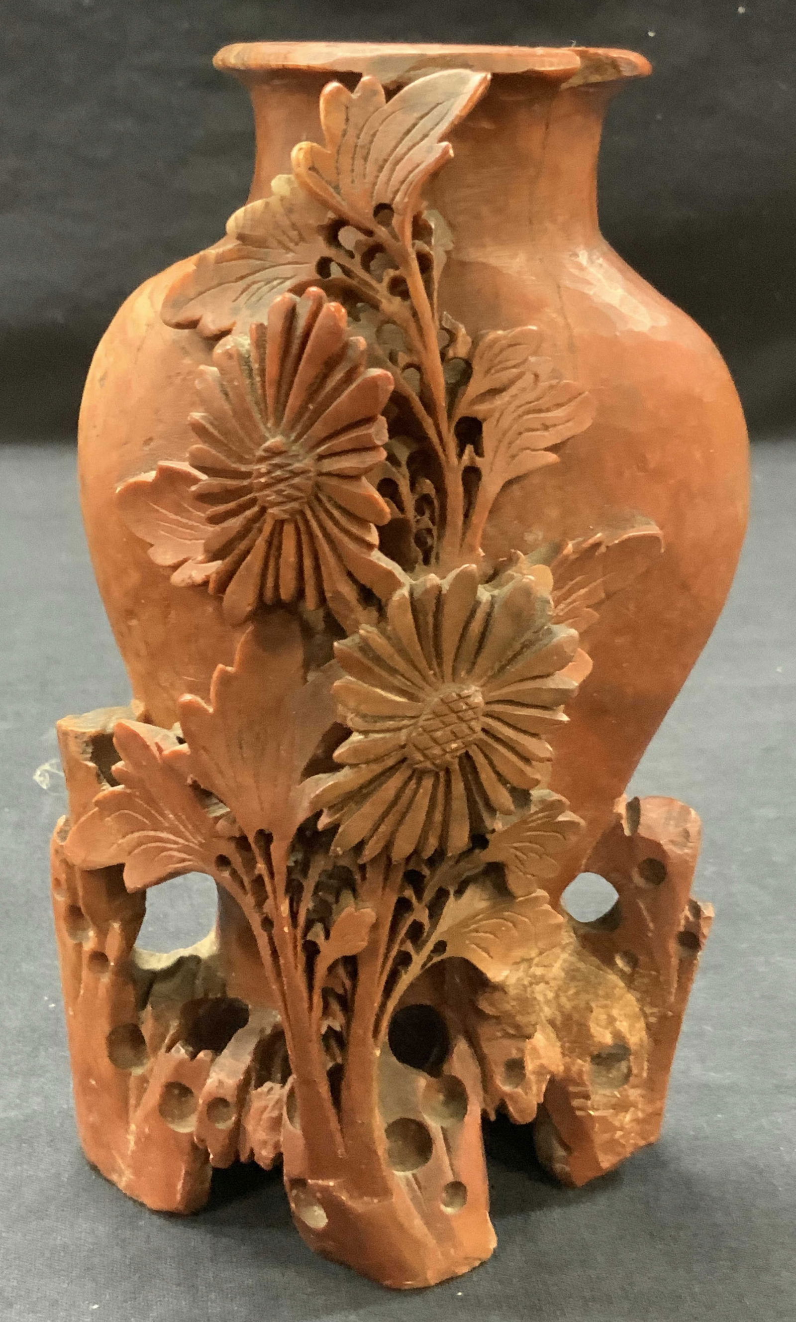 Asian Style Carved Stone Vessel (1 of 9)