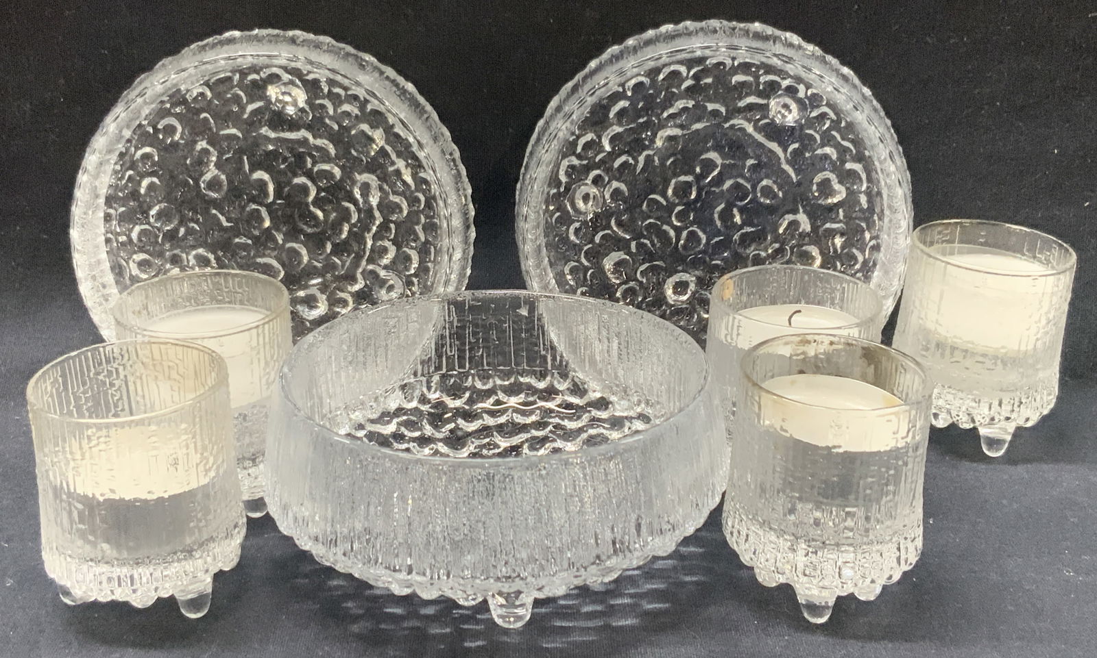 Set 8 IITTALA Glass Footed Bowls & Candle Holders (1 of 10)