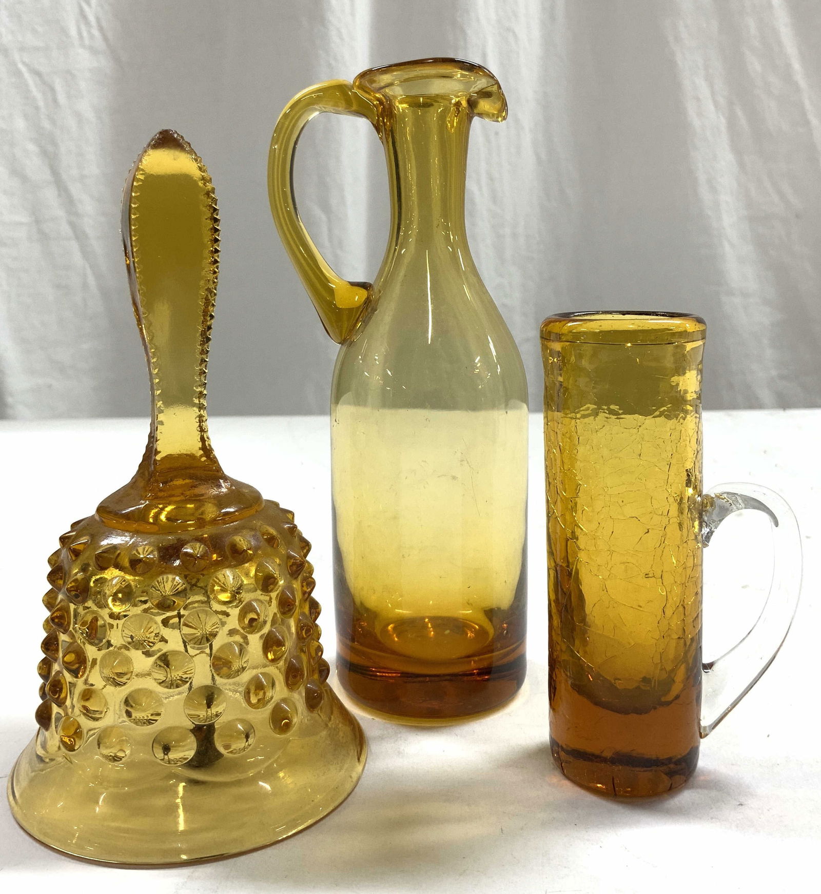 Lot 3 Vintage Amber Glass Accessories (1 of 7)