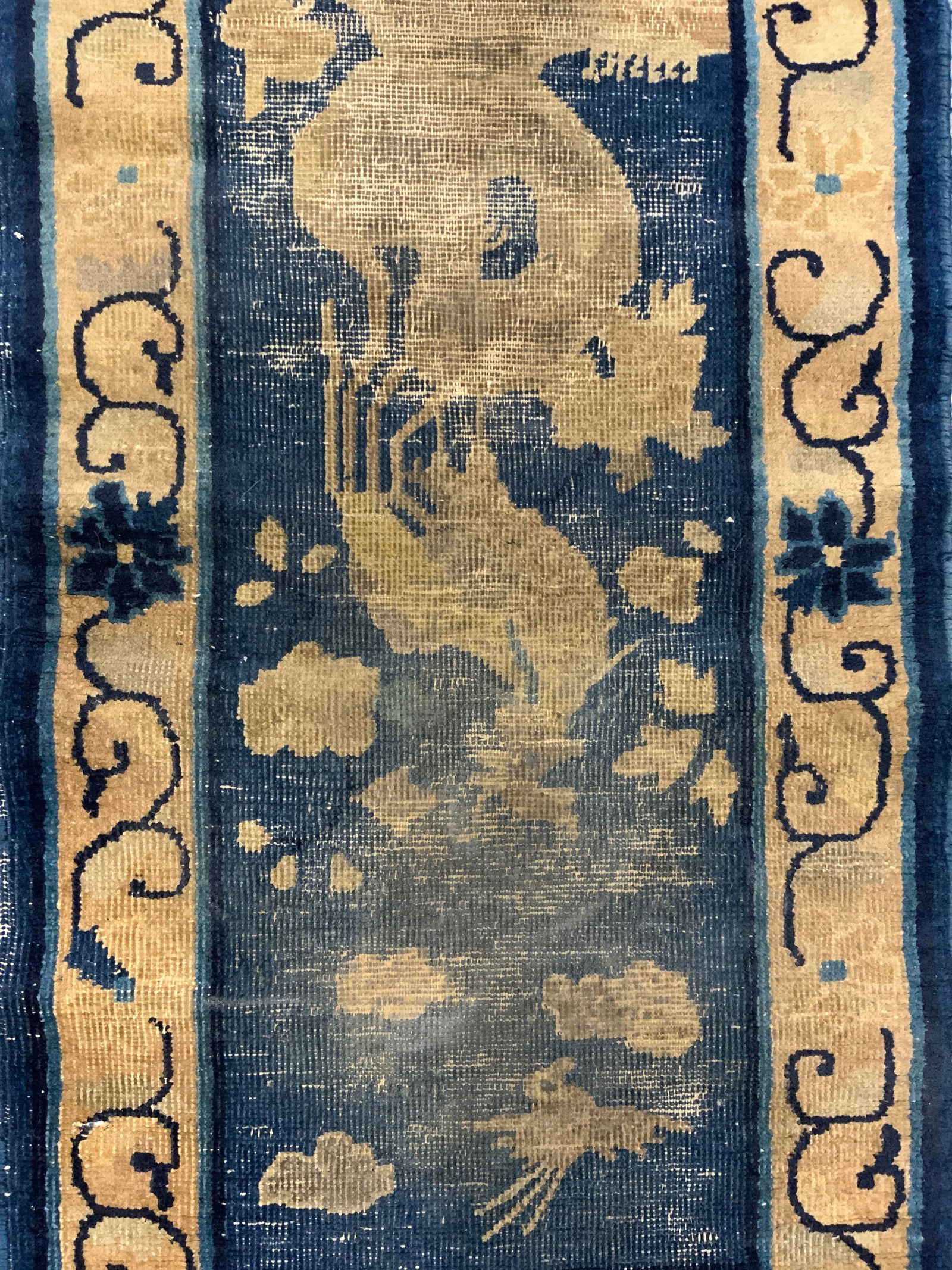 Vintage Handmade Chinese Art Deco Wool Rug (1 of 8)