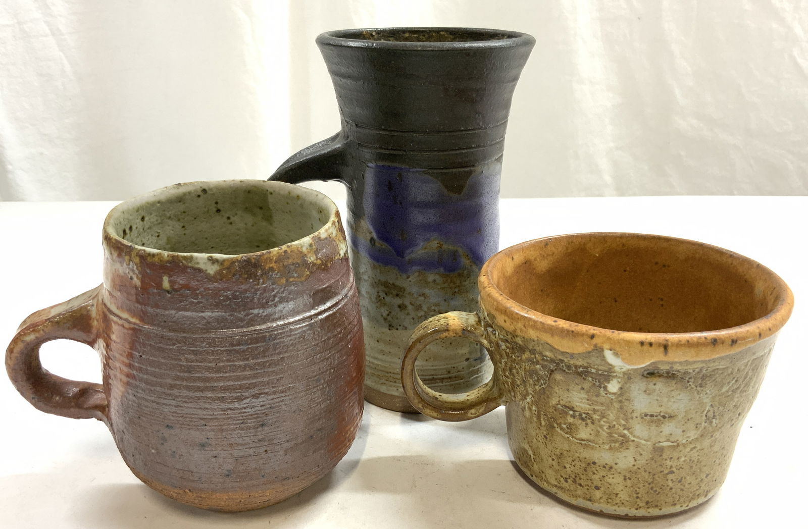 Lot 3 Vintage Handcrafted Ceramic Mugs Vessels (1 of 6)