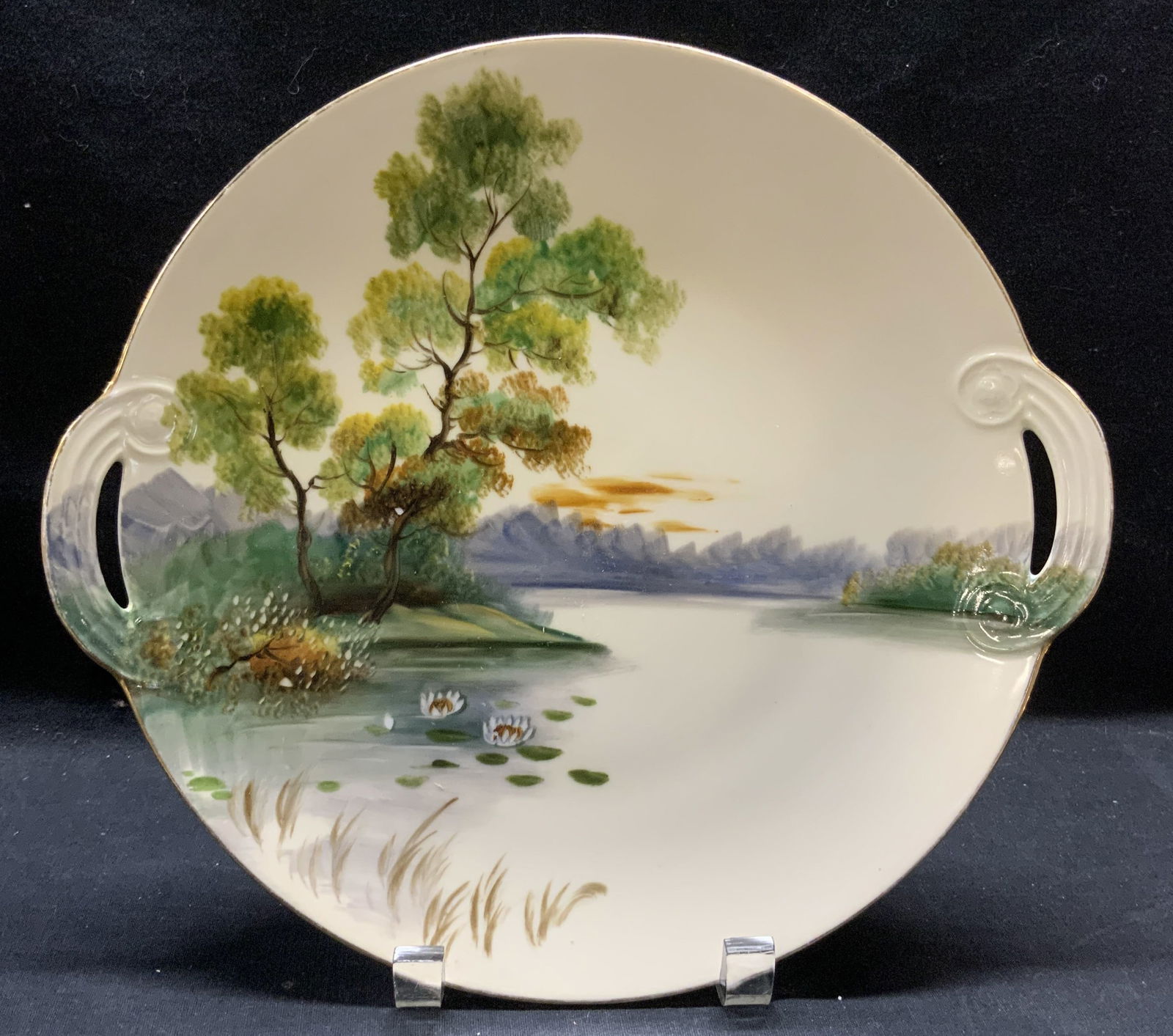 NORITAKE Hand Painted Porcelain Landscape Plate (1 of 8)
