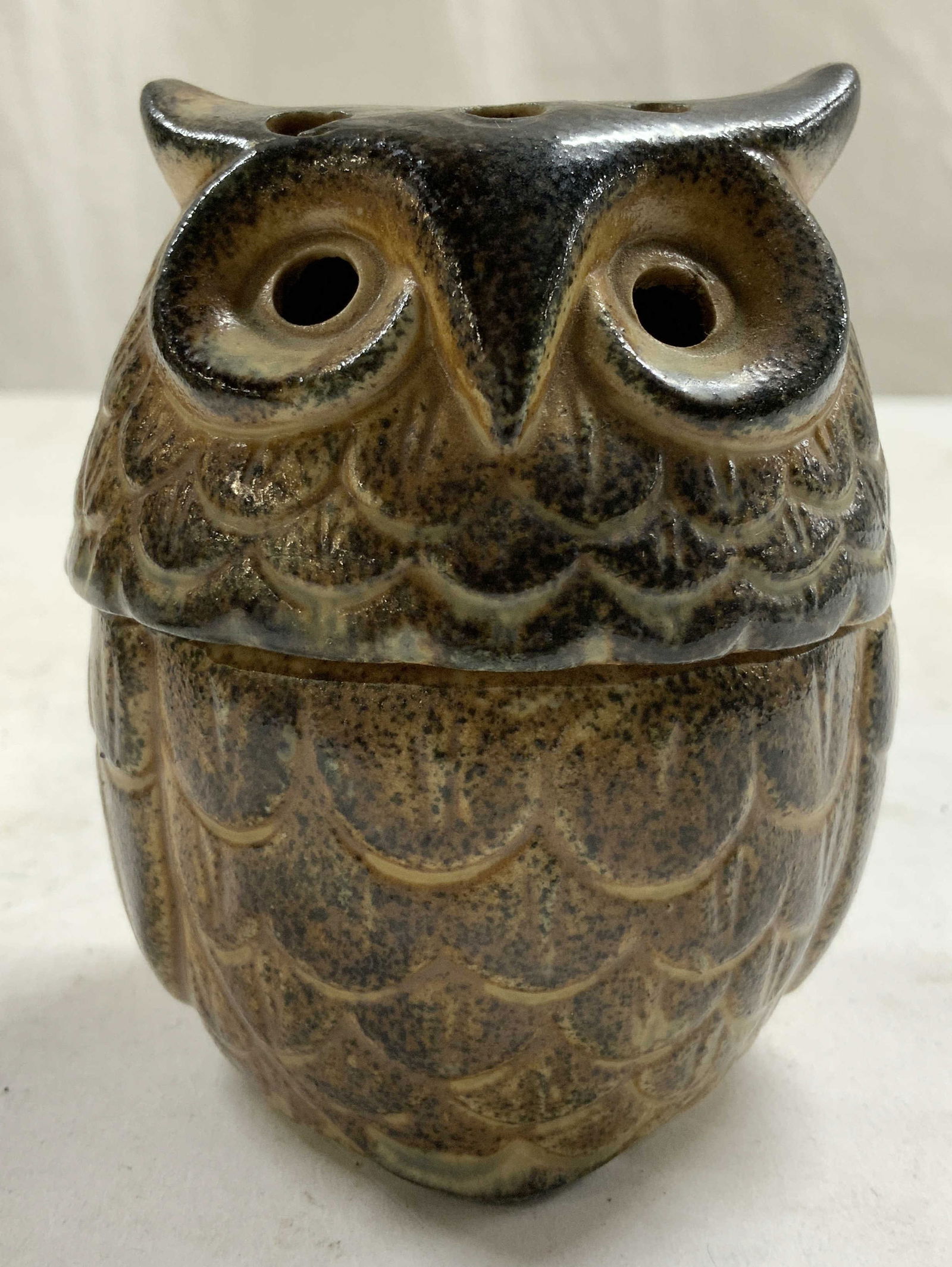 Vintage Ceramic Owl Votive Candle Holder W Lid (1 of 9)