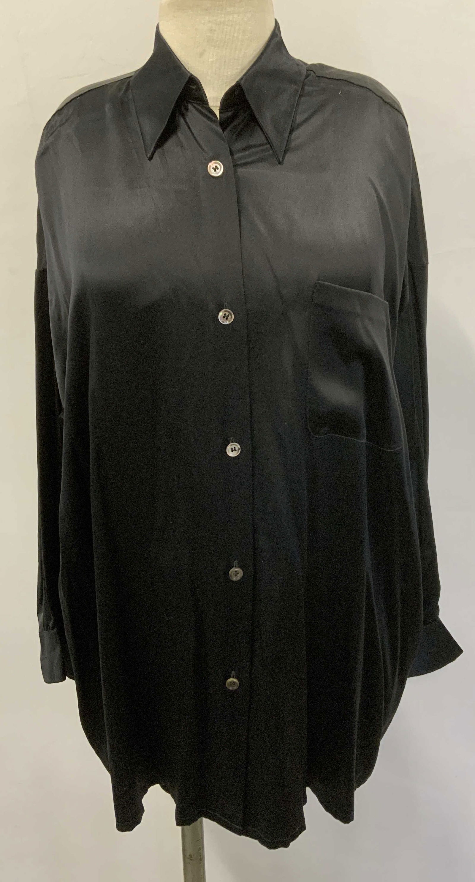 Guy Laroche Black Silk Button Up, France NWT (1 of 7)