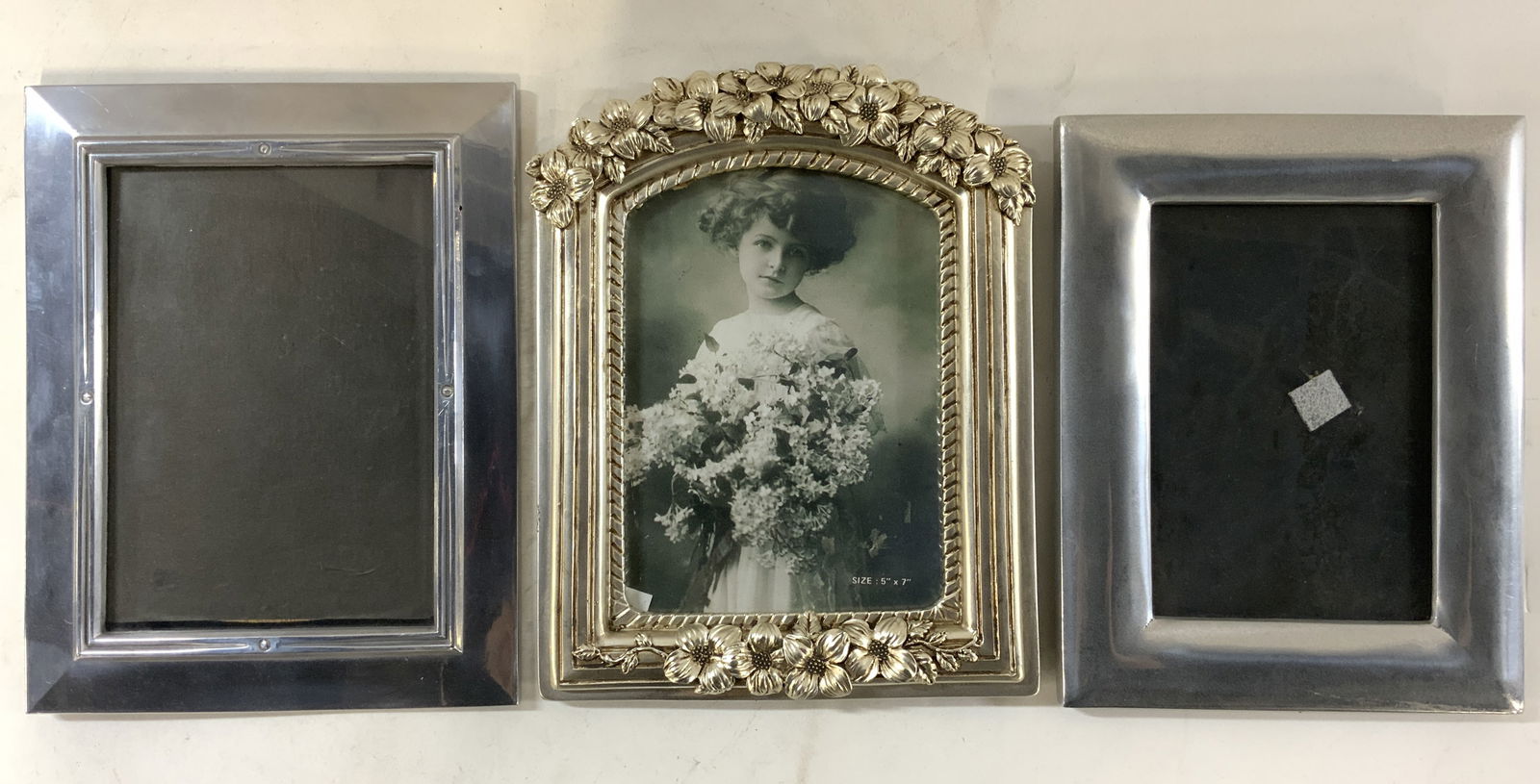 Lot 3 Metal & Silver Leaf Picture Frames (1 of 7)