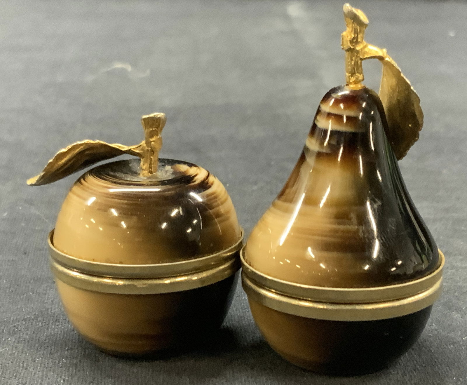 2 Colored glass Fruit Pill Boxes (1 of 7)