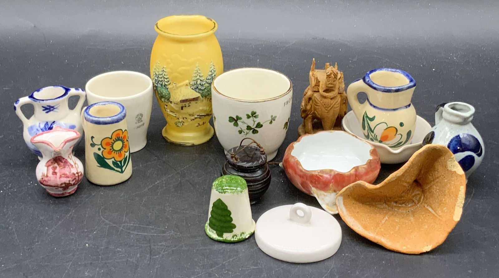 Lot 15 Ceramic Figurals, Cups, Vessels, & More (1 of 10)