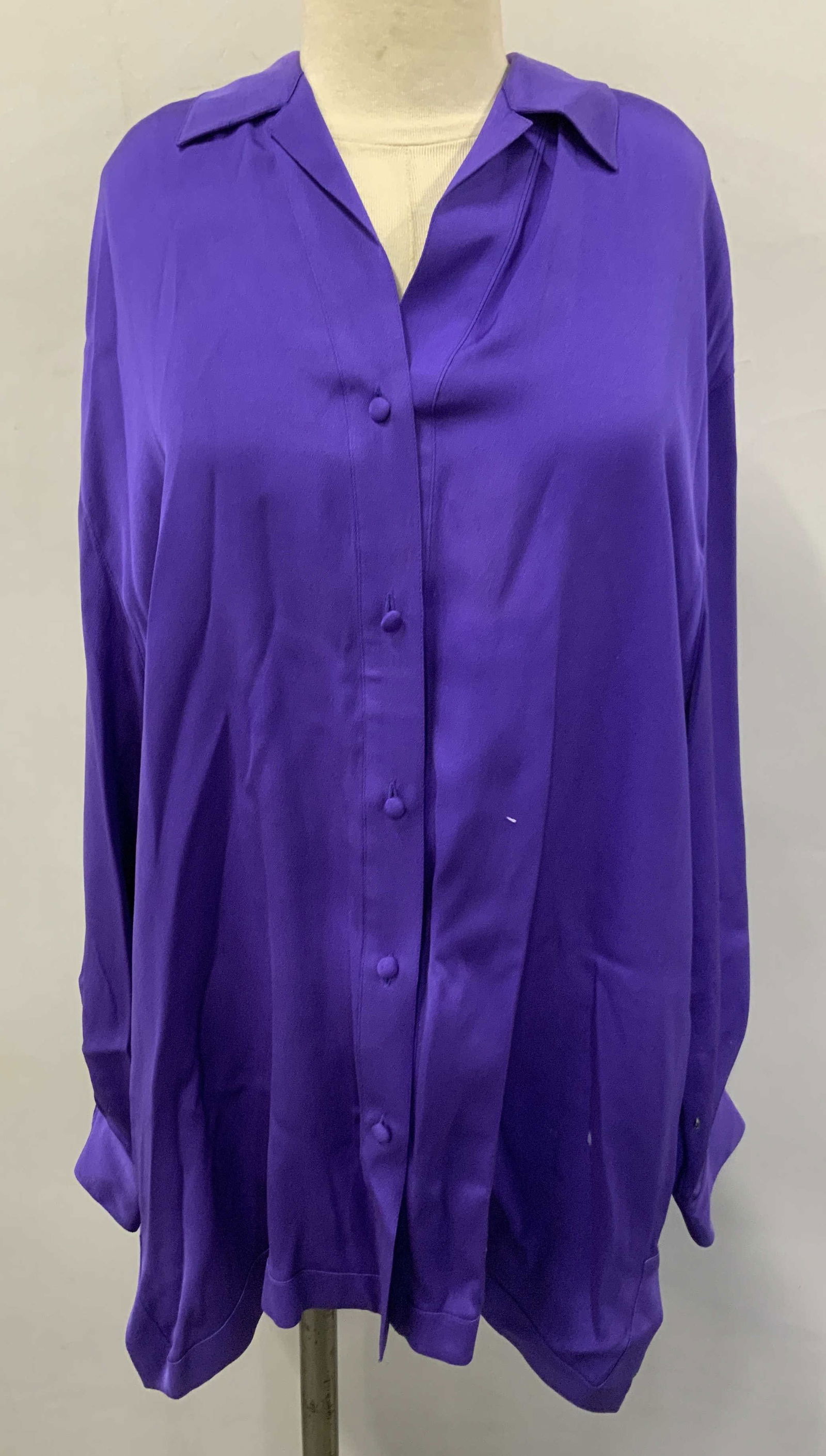 Starington Blouses by Charlotte  Purple Silk Button Up Top (1 of 9)