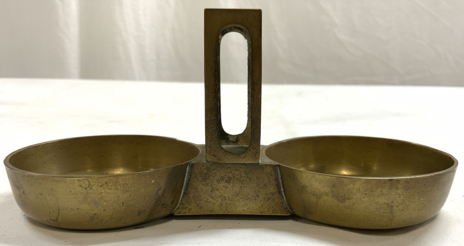 Vintage Brass Double Trinket Dish Ash Tray (1 of 7)