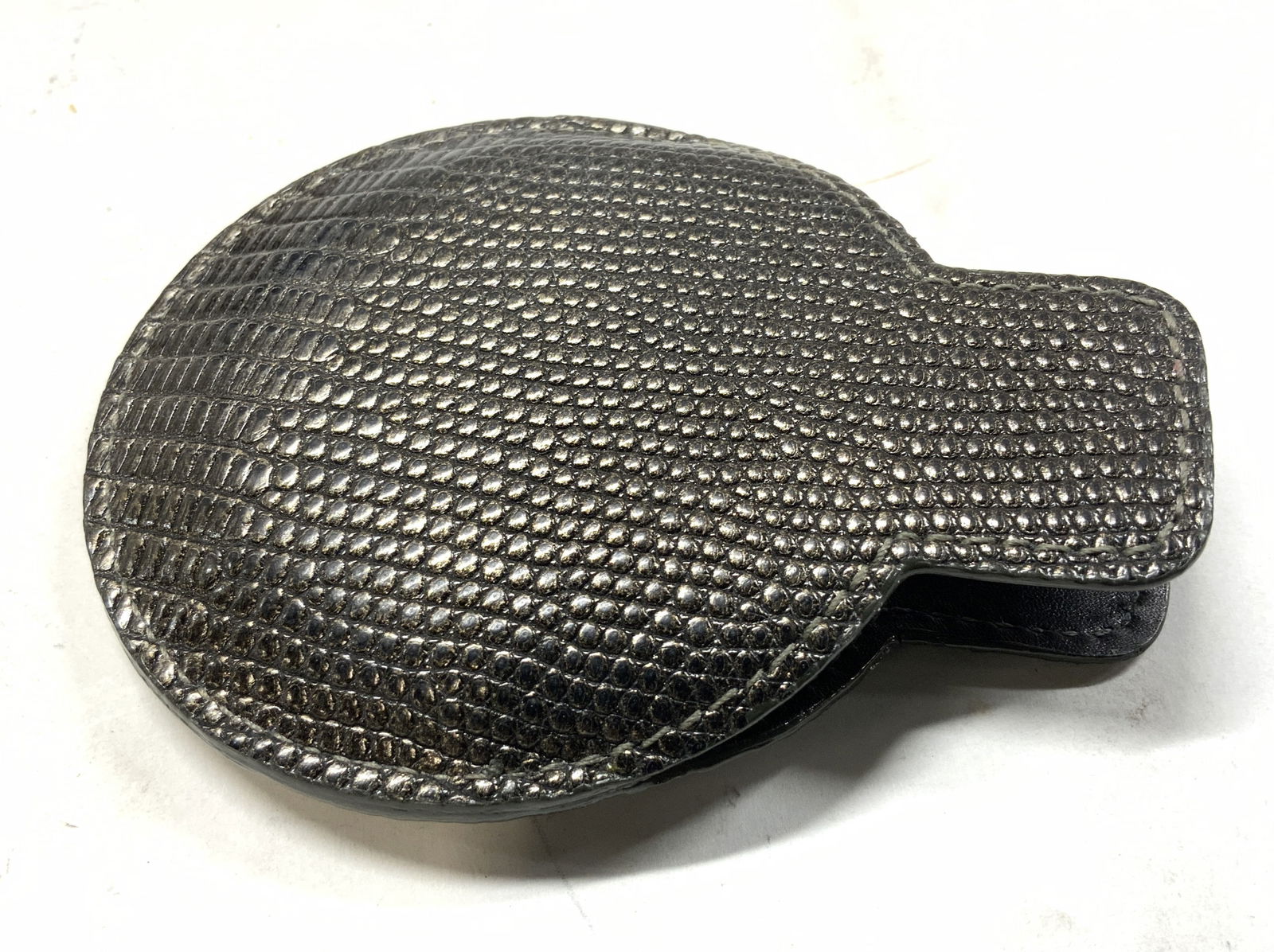 Unisex Pocket Mirror in Lizard Leather Case (1 of 6)