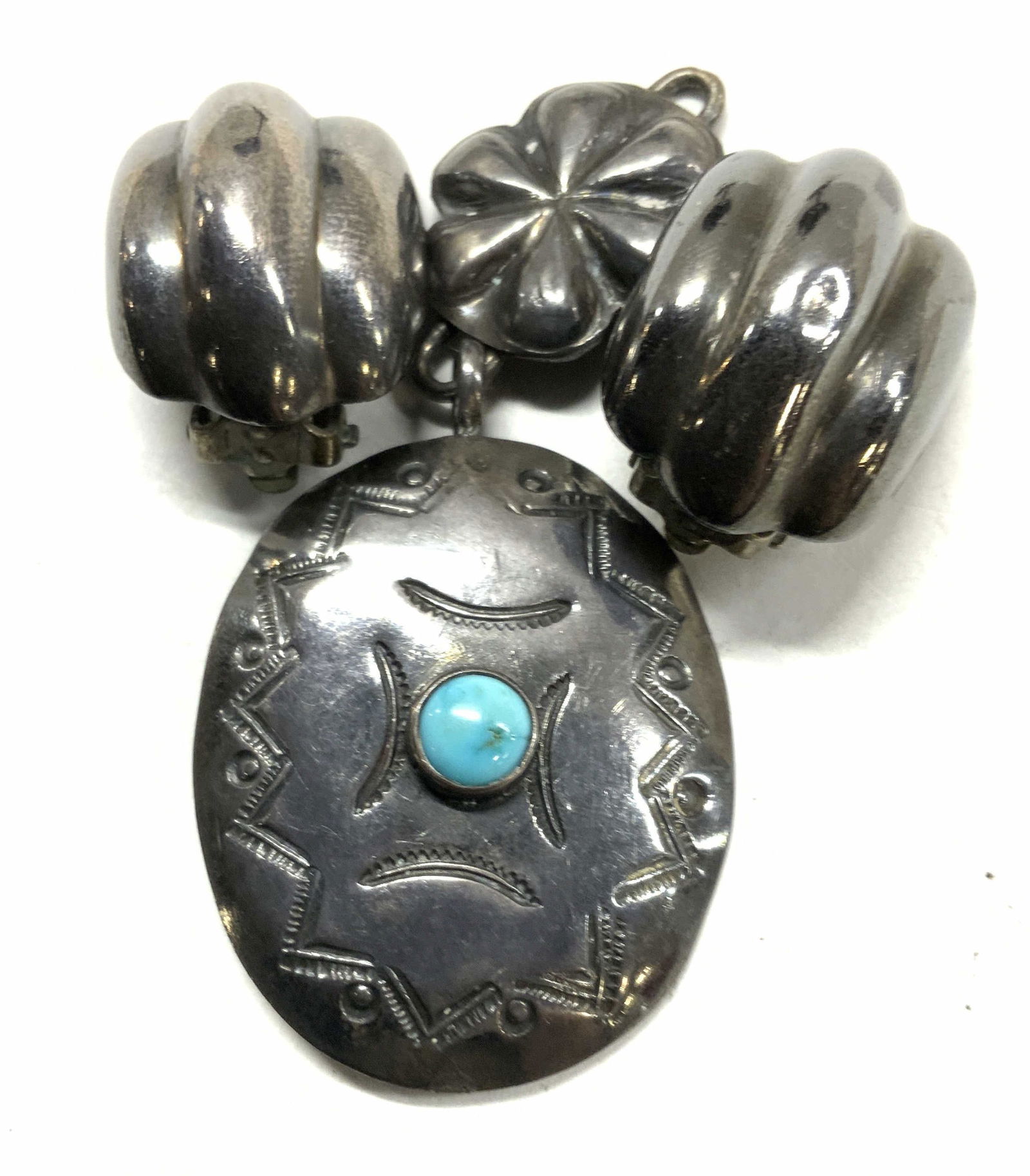 3 Sterling Silver Brooch & Ture Sterling Earrings (1 of 6)