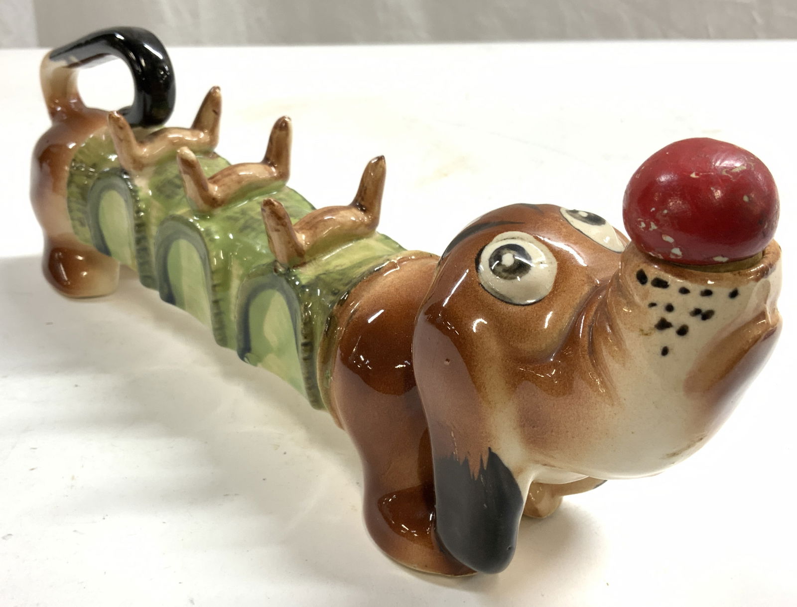 Vntg Ceramic Booze Hound Decanter W Stopper (1 of 8)