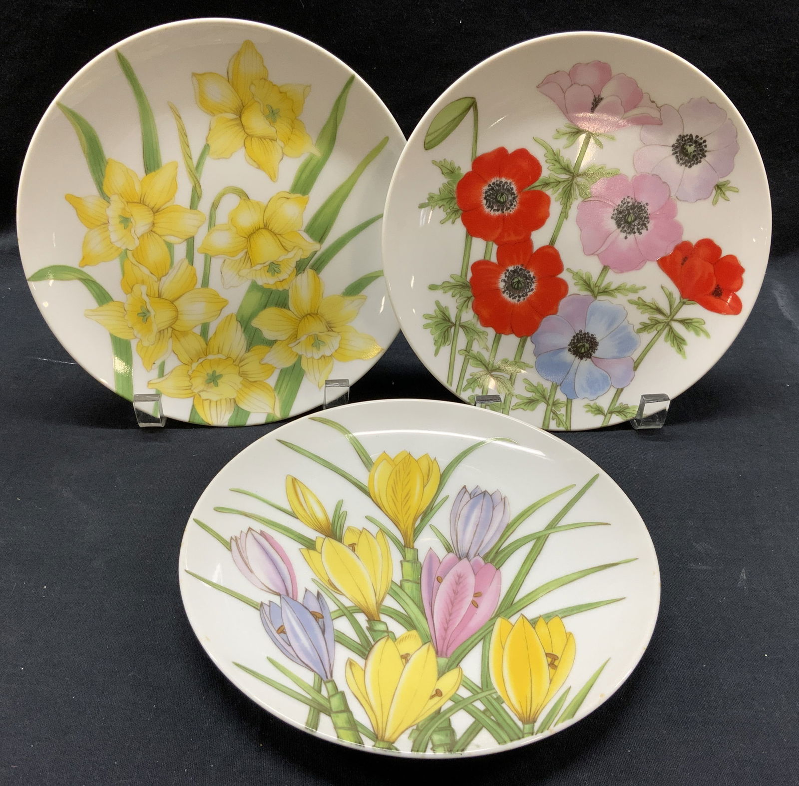 Set3 The Gallery Botanical Porcelain Plates Japan (1 of 6)