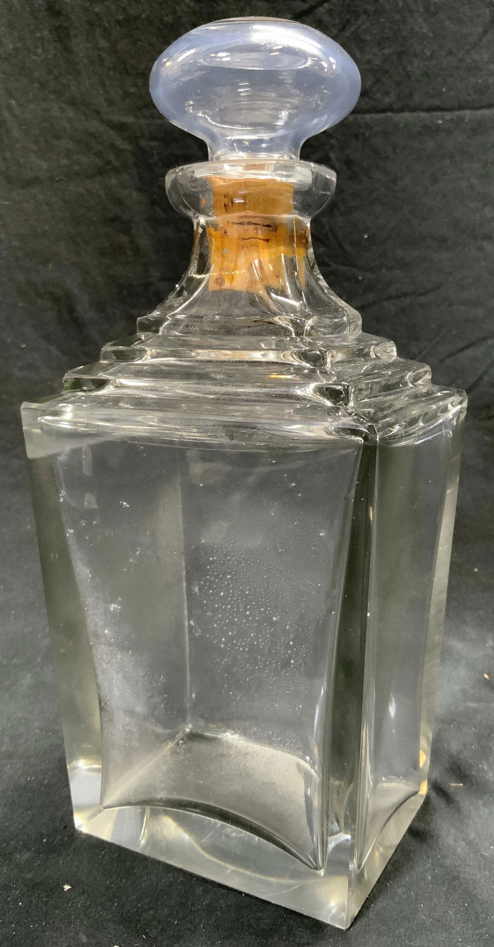 Thick Walled Art Glass Decanter W Stopper (1 of 7)