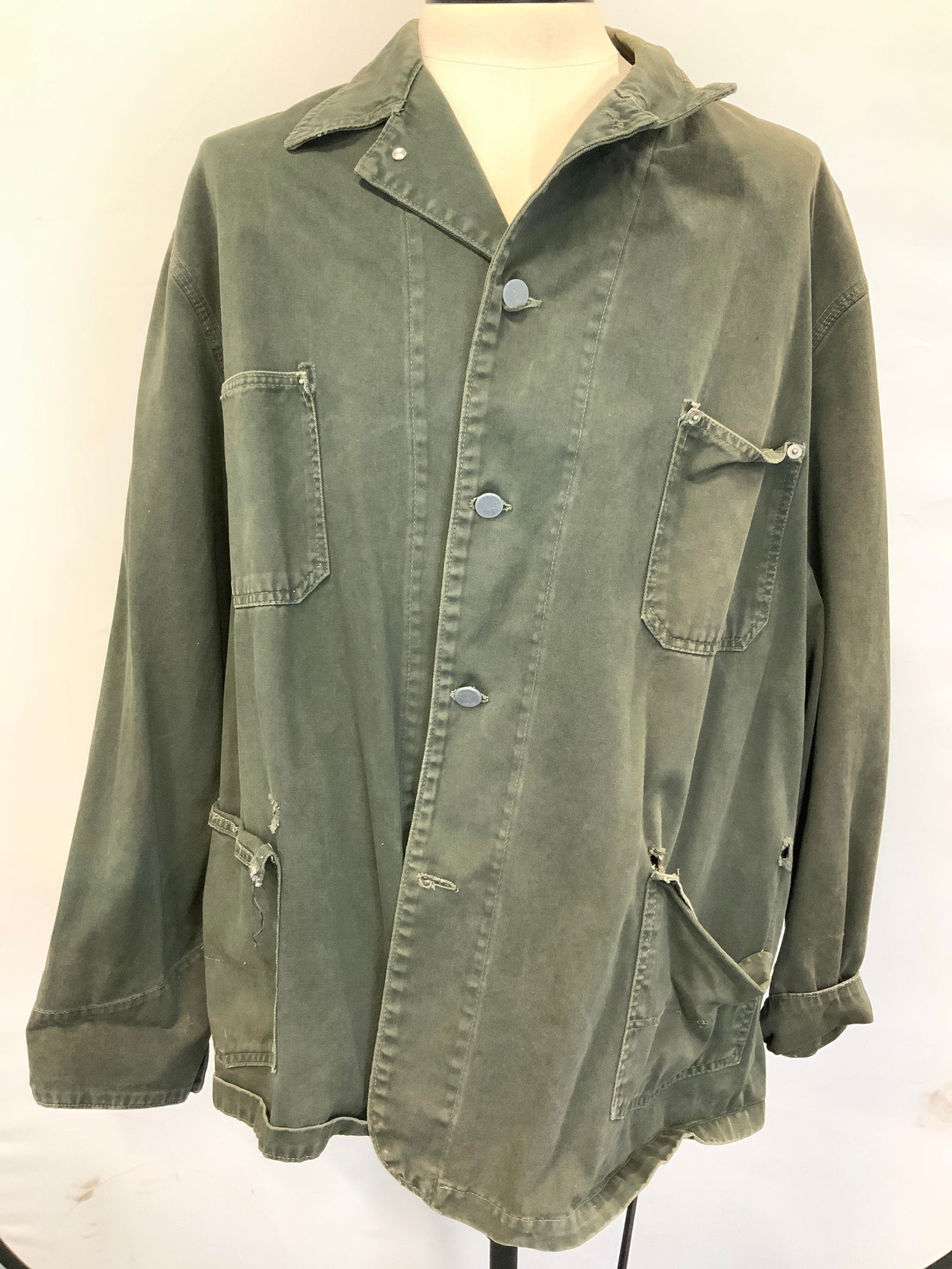 ARMANI Jeans Olive Tn Denim Button Up (1 of 9)