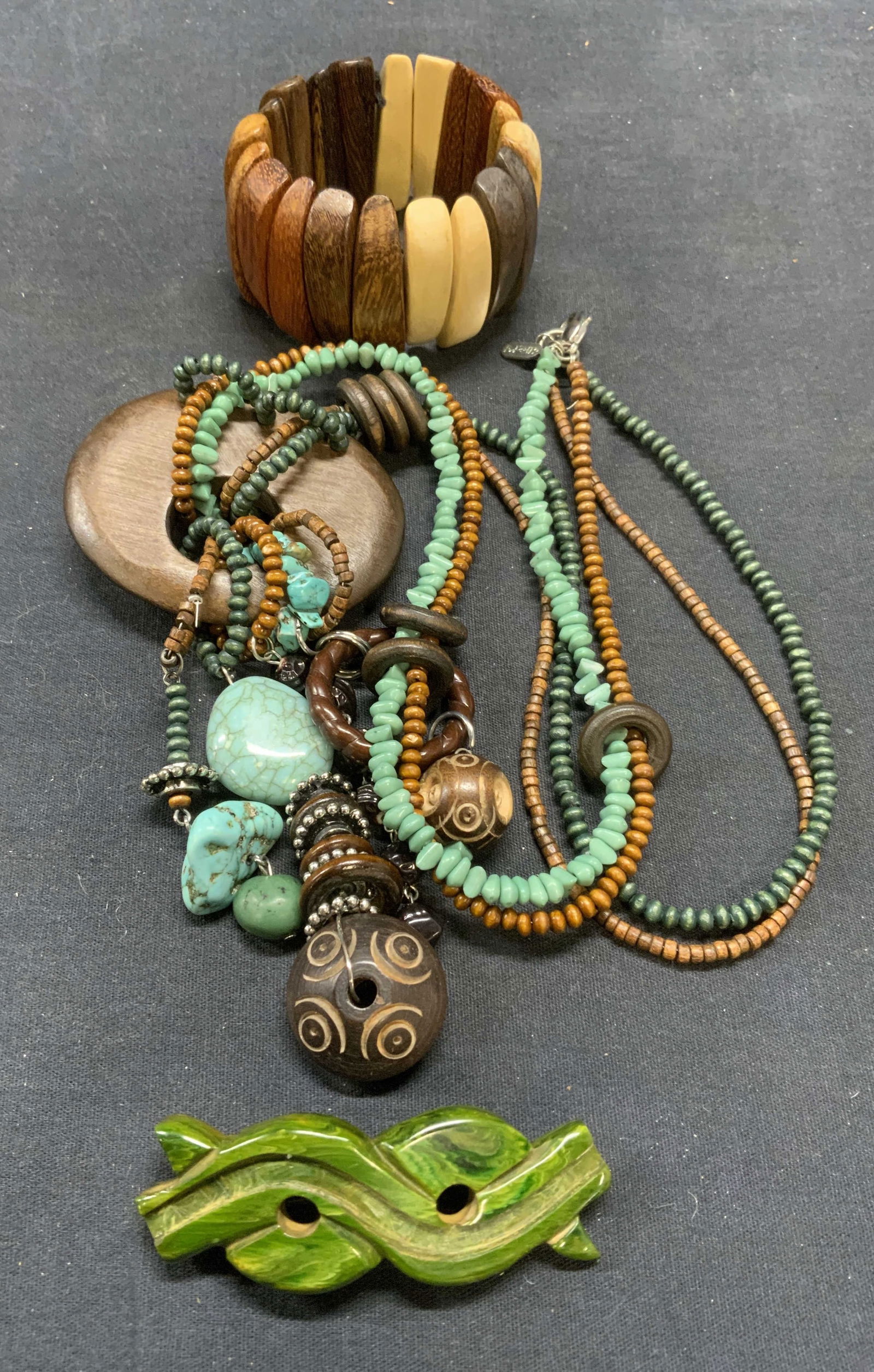 Lot 3 Jewelry Treska Turquoise Bead Necklace, More (1 of 10)