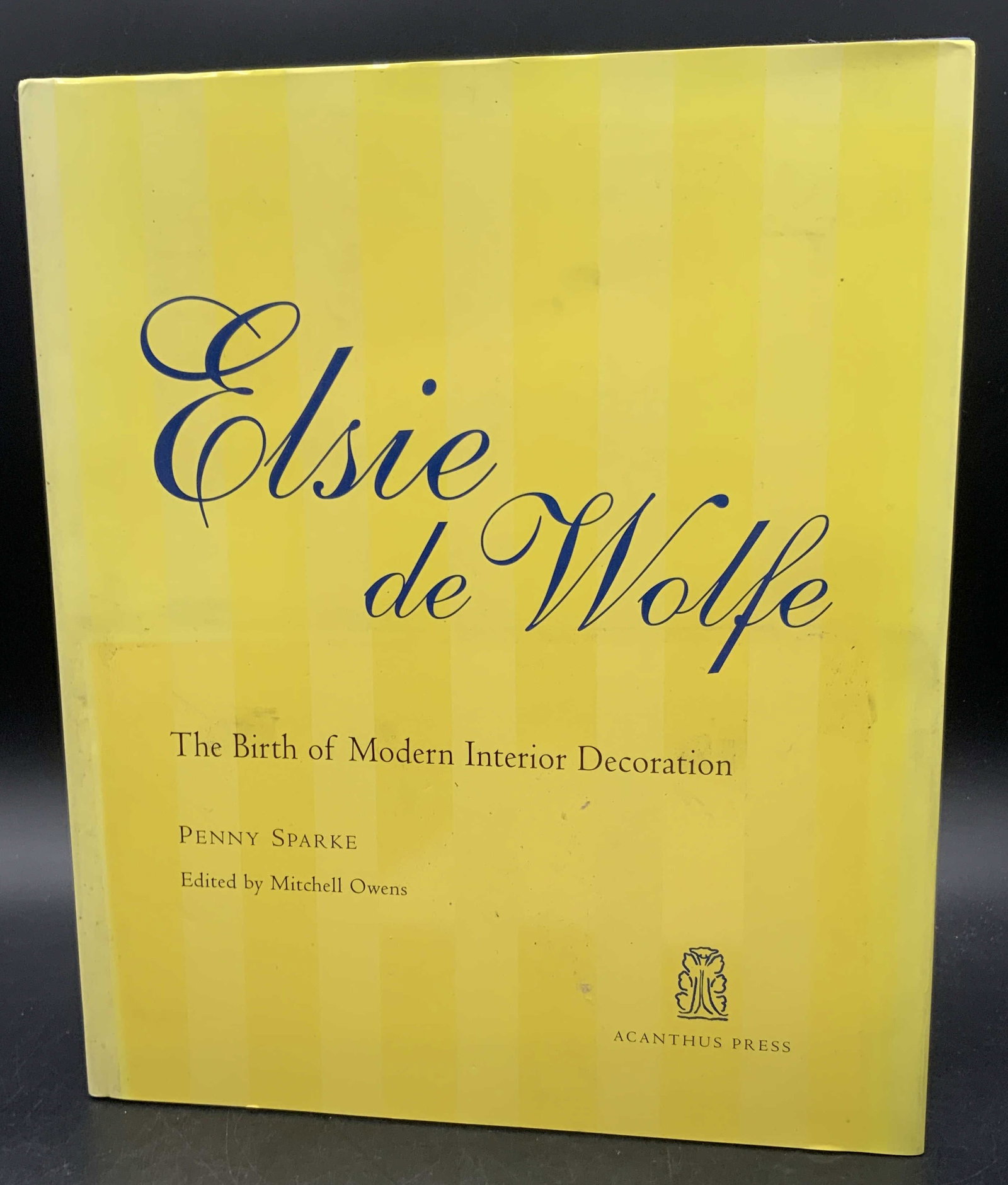 SIGNED Penny Sparke ELISE DE WOLFE Illustr Book 05: A hardcover book titled ELISE DE WOLFE by PENNY SPARKE edited by MITCHELL OWENS. Published by ACANTHUS PRESS, C. 2005. Pictures to interior. Interior is signed BEST WISHES PENNY SPARKE. Measures appro