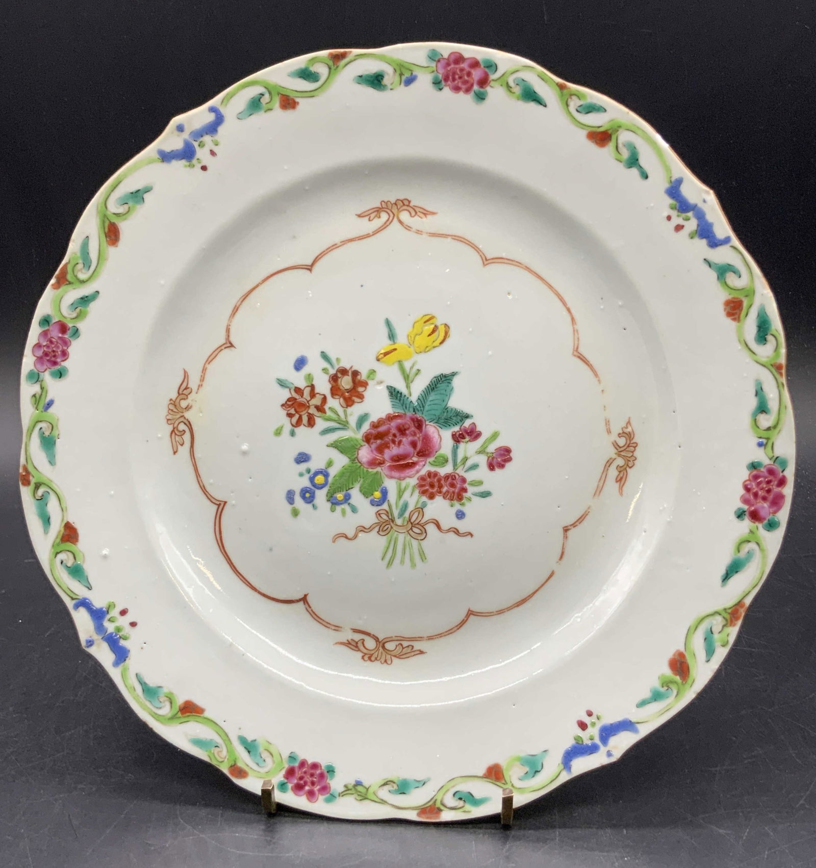 Antique Hand Painted Floral Asian Ceramic Plate (1 of 11)