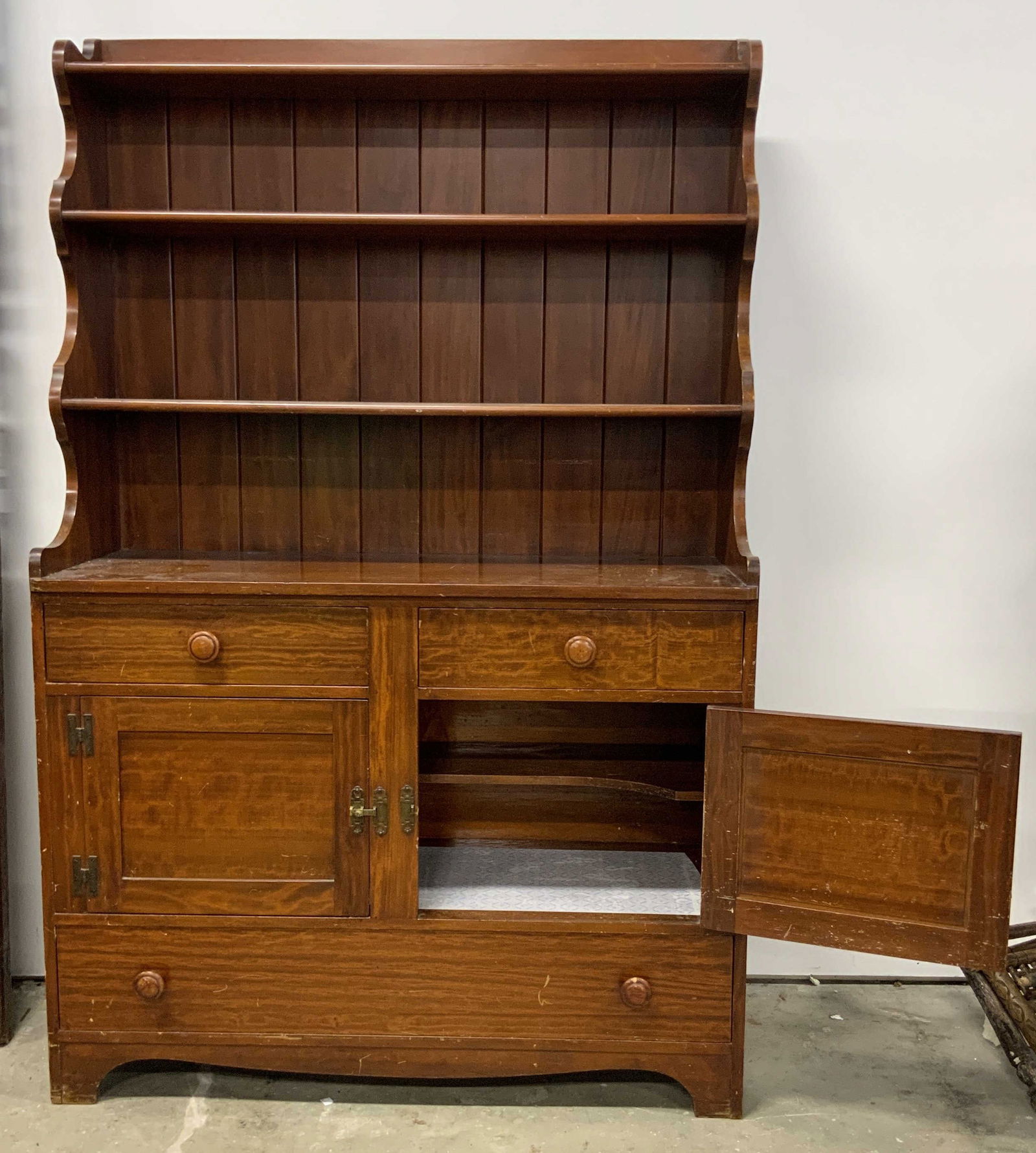 Vintage Handcrafted Wooden Cabinet Hutch (1 of 16)