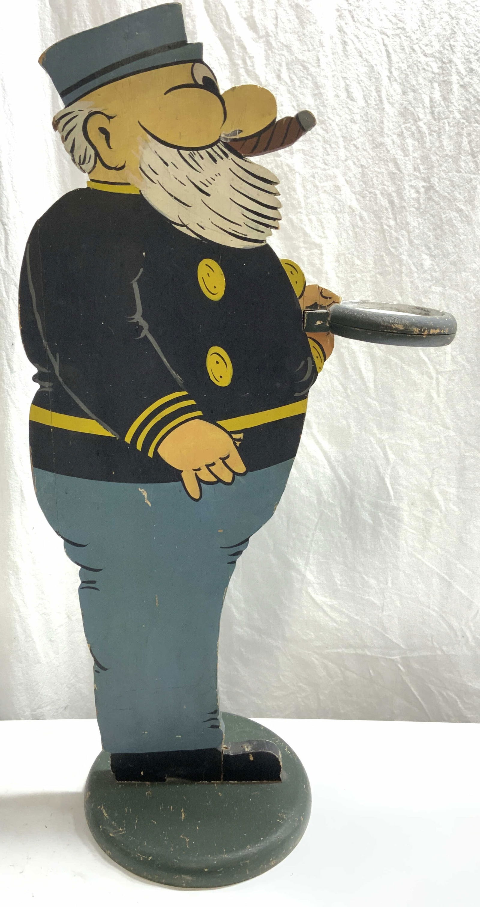 Vntg Hand Painted Carved Wood Butler Stand 2ft 8in (1 of 8)