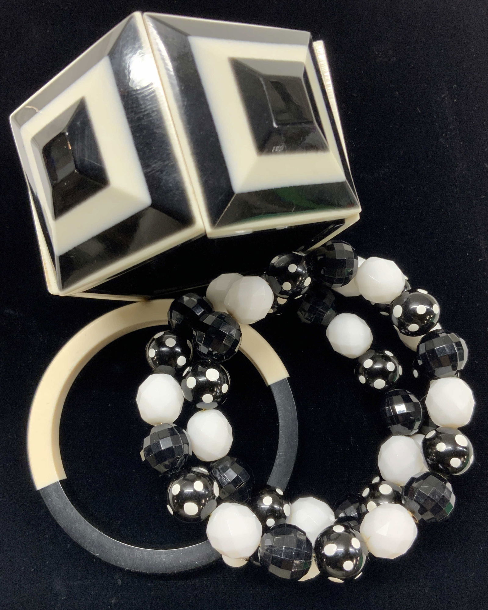 Black & White Chunky Statement Bracelets, 3 (1 of 6)