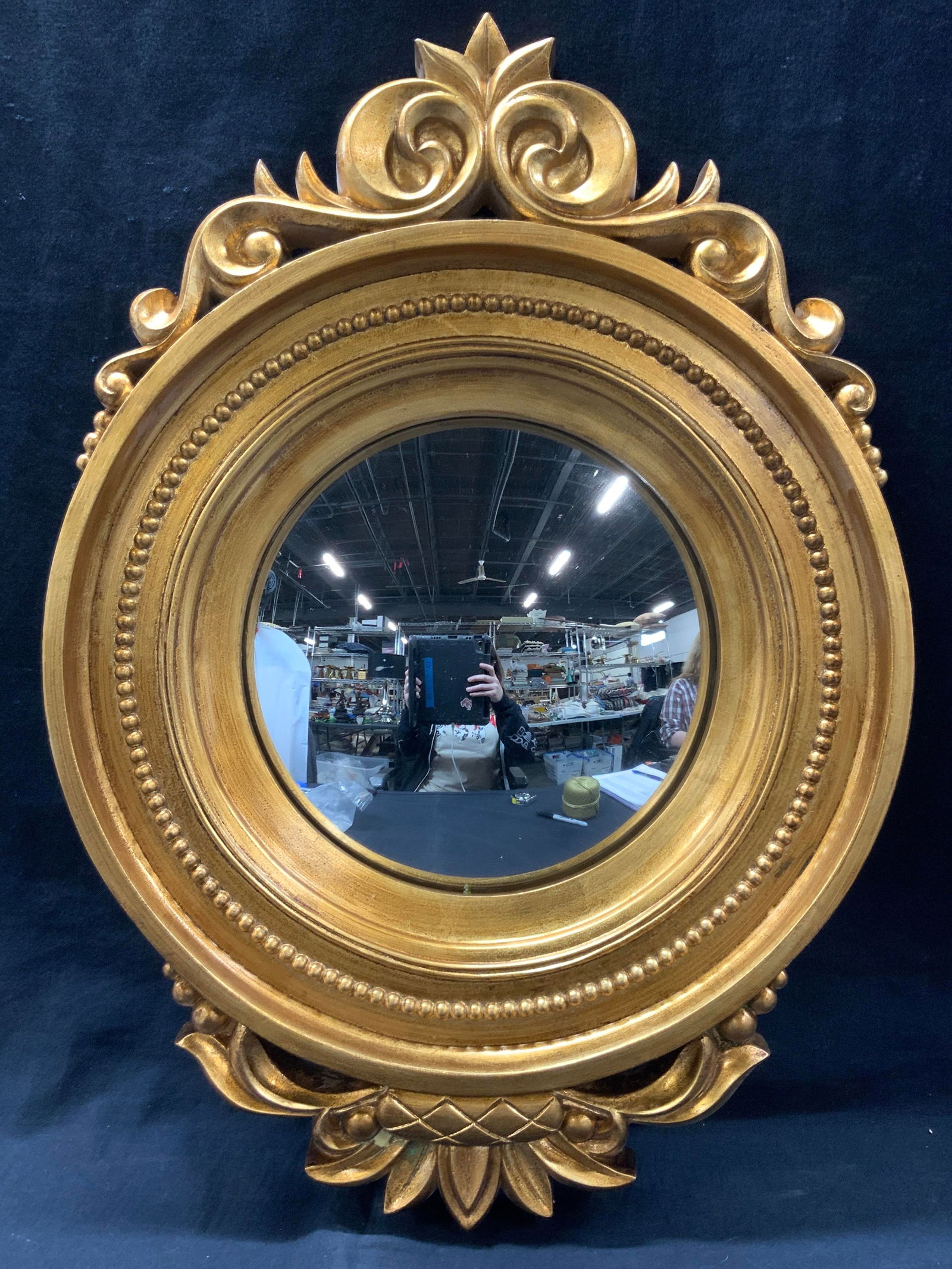 Regency Style Gold Leafed Wooden Mirror 28in (1 of 7)